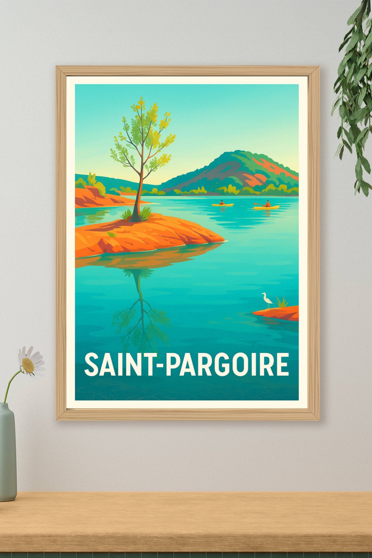 Affiche Saint-Pargoire — Évasion naturelle au fil de l'eau · poster d'art de Saint-Pargoire
