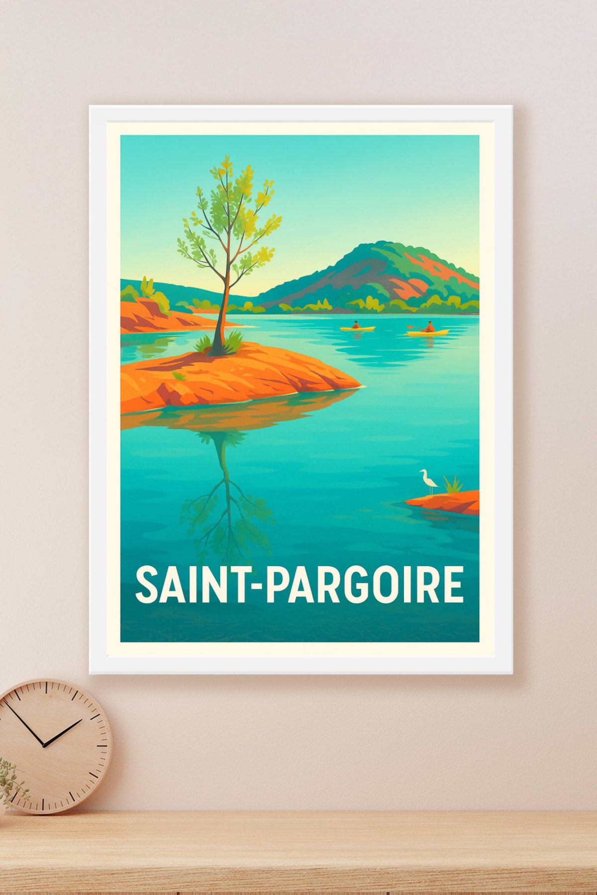 Affiche Saint-Pargoire — Évasion naturelle au fil de l'eau · poster d'art de Saint-Pargoire