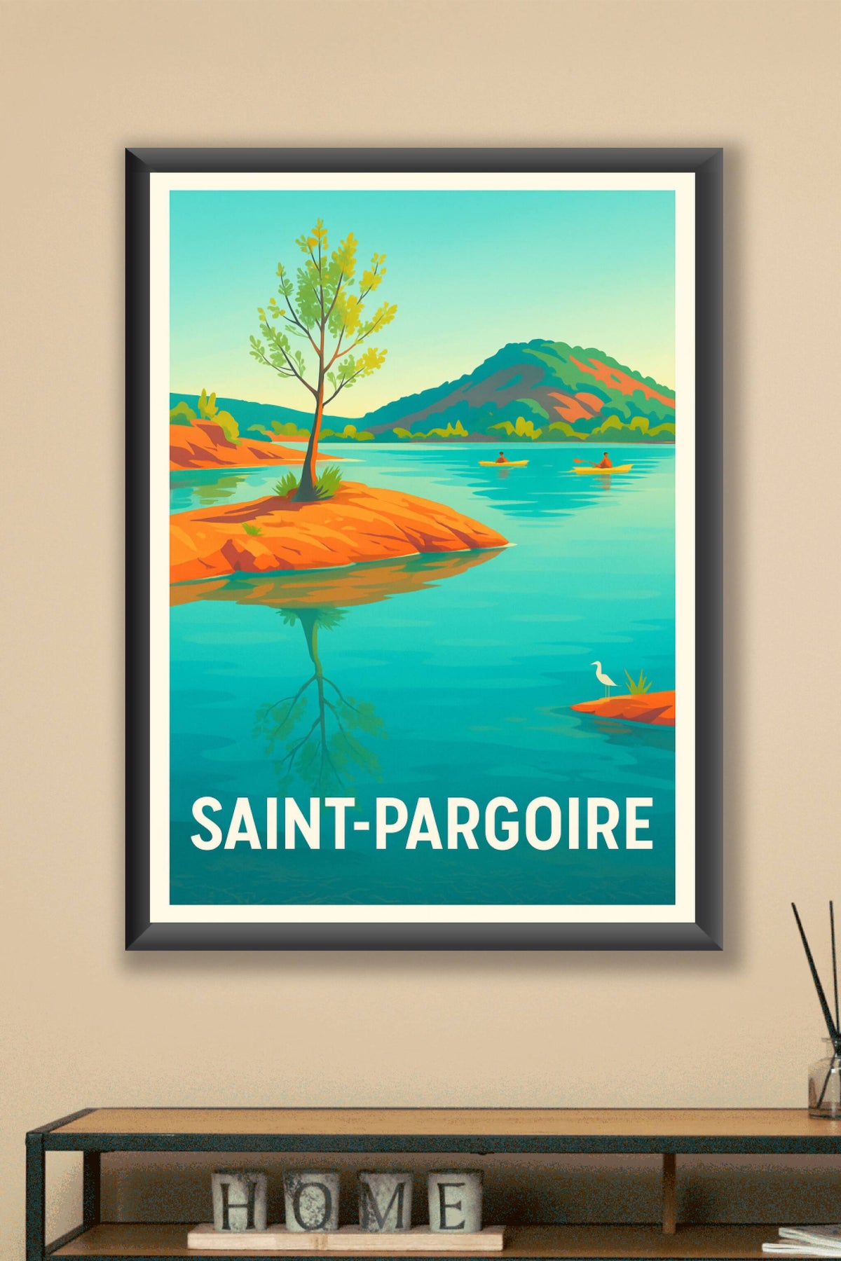 Affiche Saint-Pargoire — Évasion naturelle au fil de l'eau · poster d'art de Saint-Pargoire