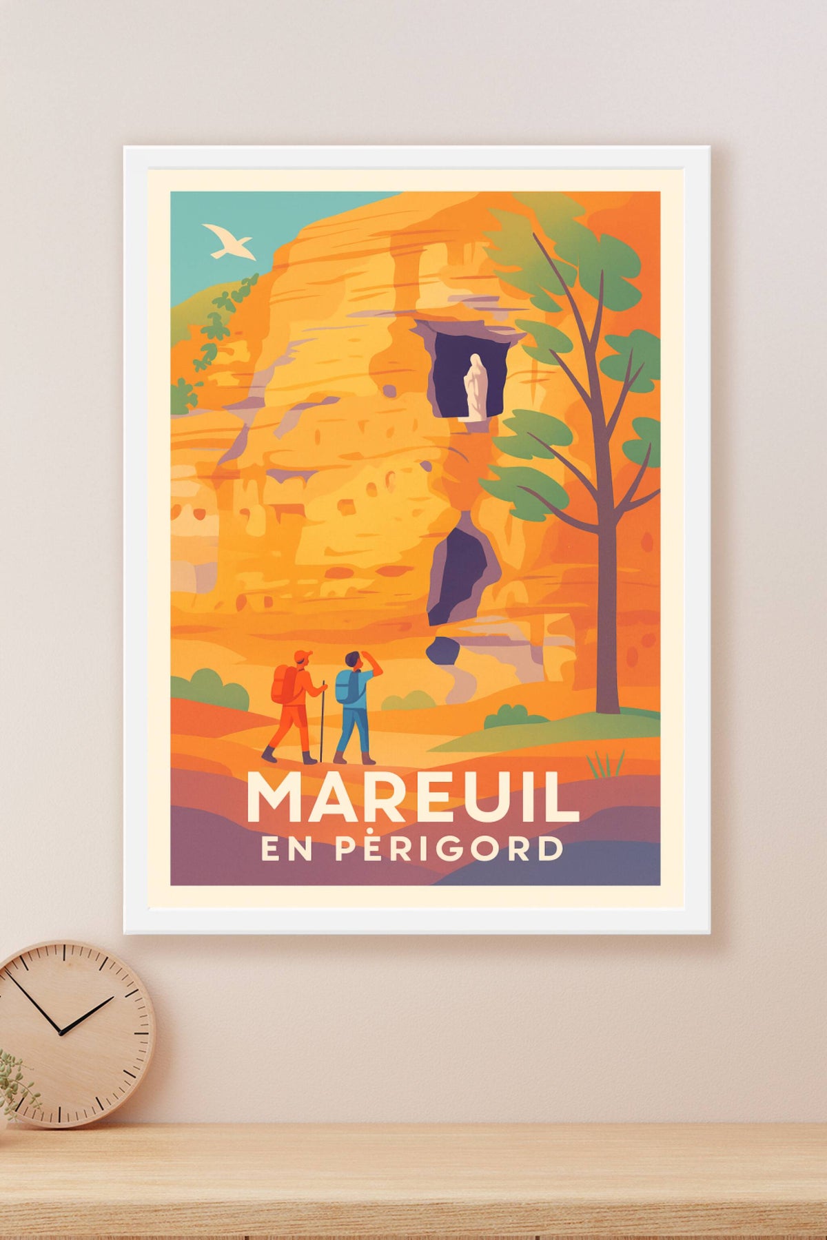 Affiche Mareuil en Périgord — Une escapade nature et patrimoine · poster d'art de Mareuil en Périgord