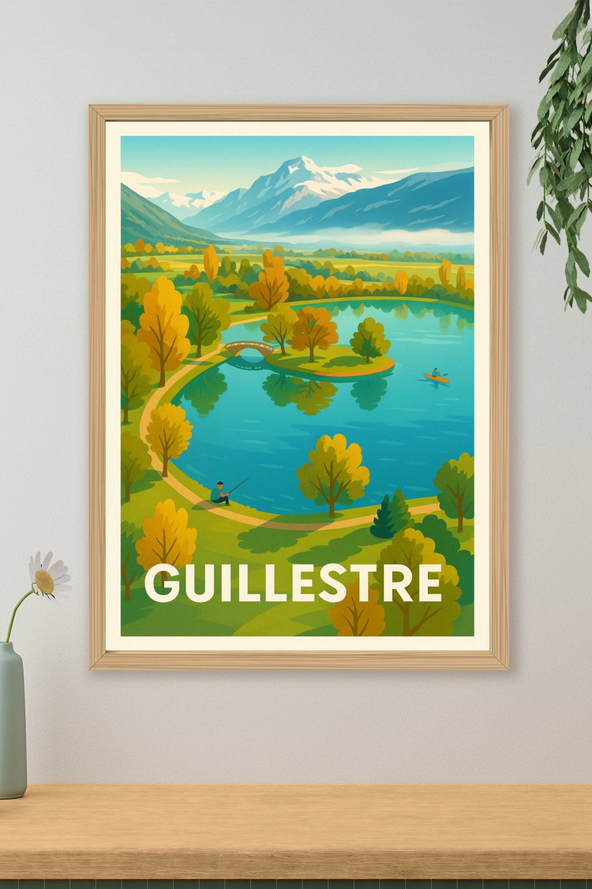 Affiche Guilestre — Évasion nature au cœur des montagnes · poster d'art de Guilestre