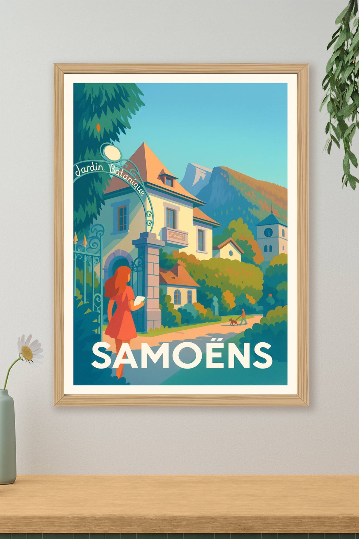 Affiche Samöens — Charme et sérénité au Jardin Botanique · poster d'art de Samöens