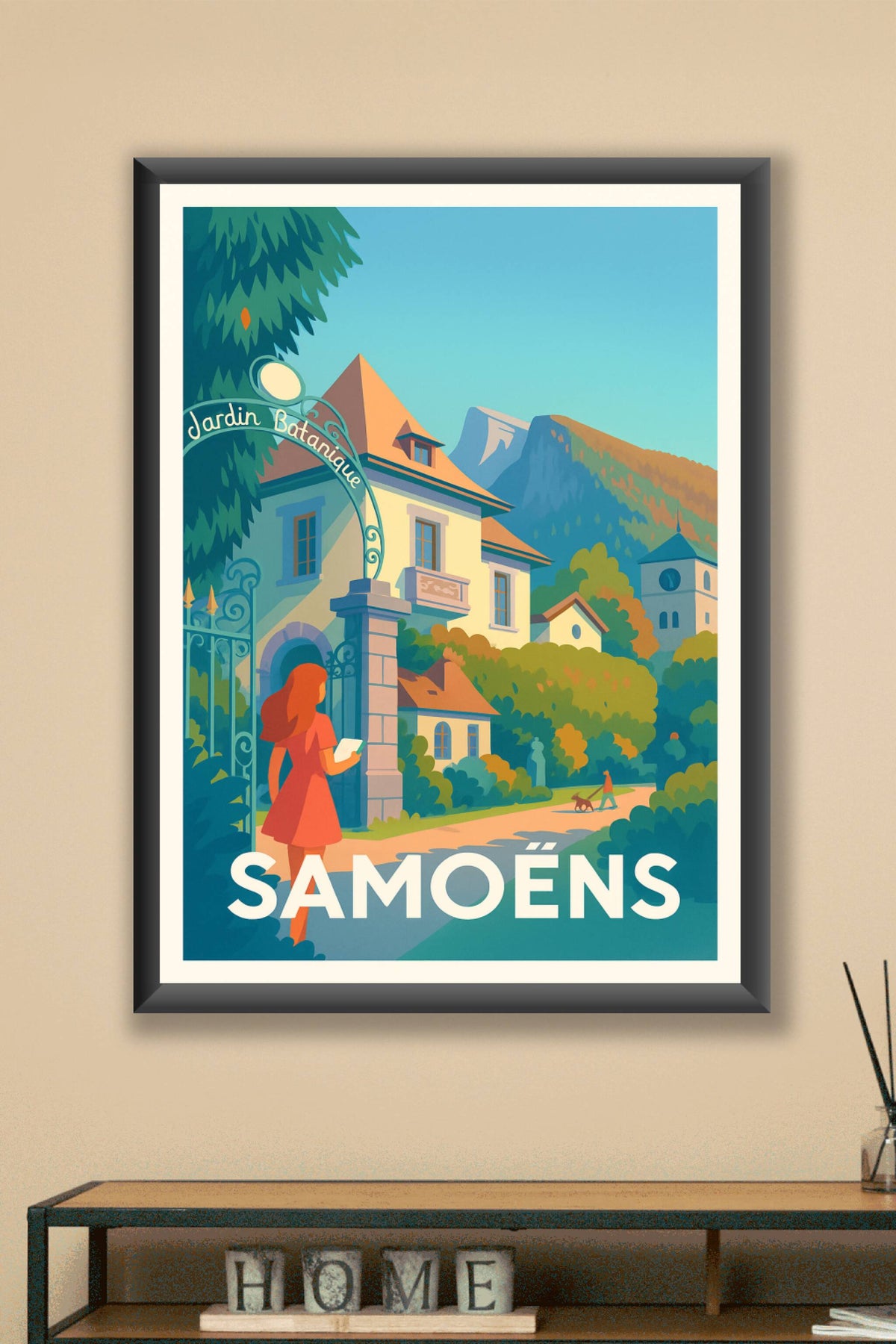 Affiche Samöens — Charme et sérénité au Jardin Botanique · poster d'art de Samöens