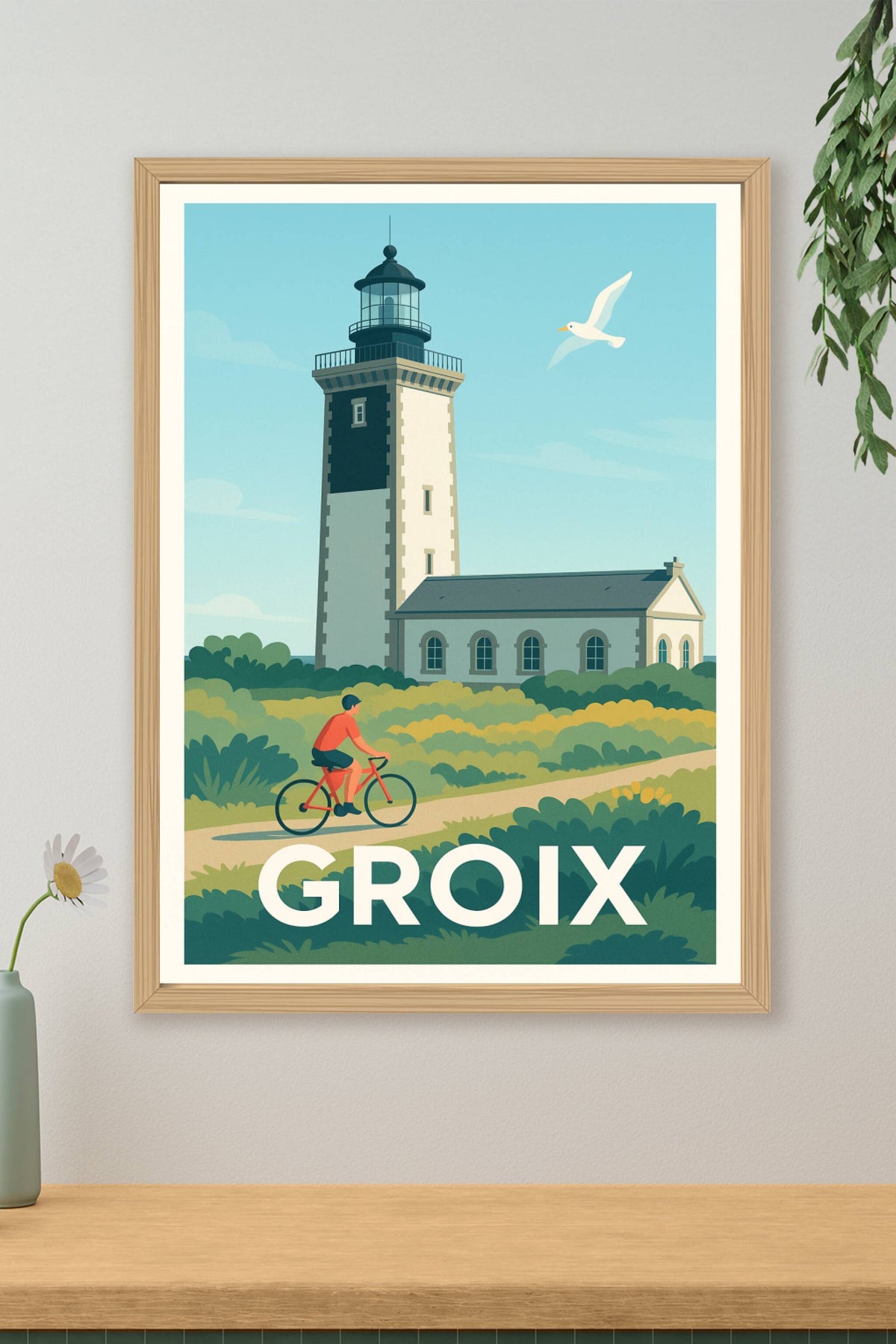 Affiche Groix — Évasion au phare emblématique · poster d'art de Groix