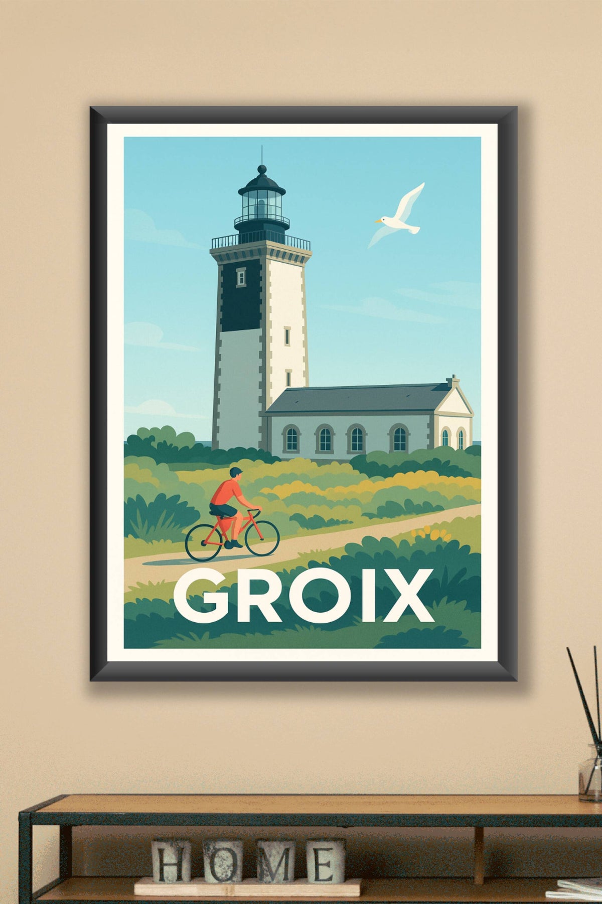 Affiche Groix — Évasion au phare emblématique · poster d'art de Groix
