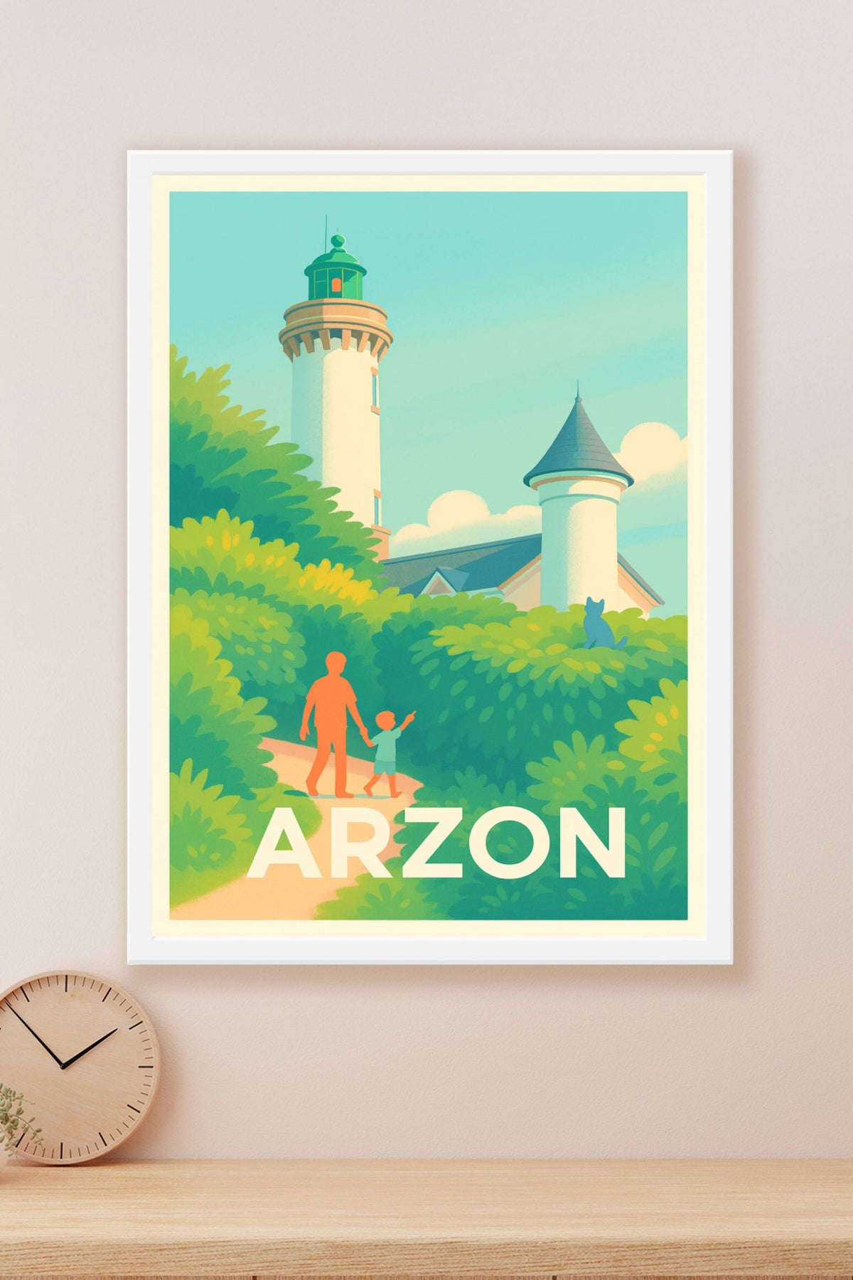 Affiche Arzon — Balade au bord du phare enchanteur · poster d'art de Arzon