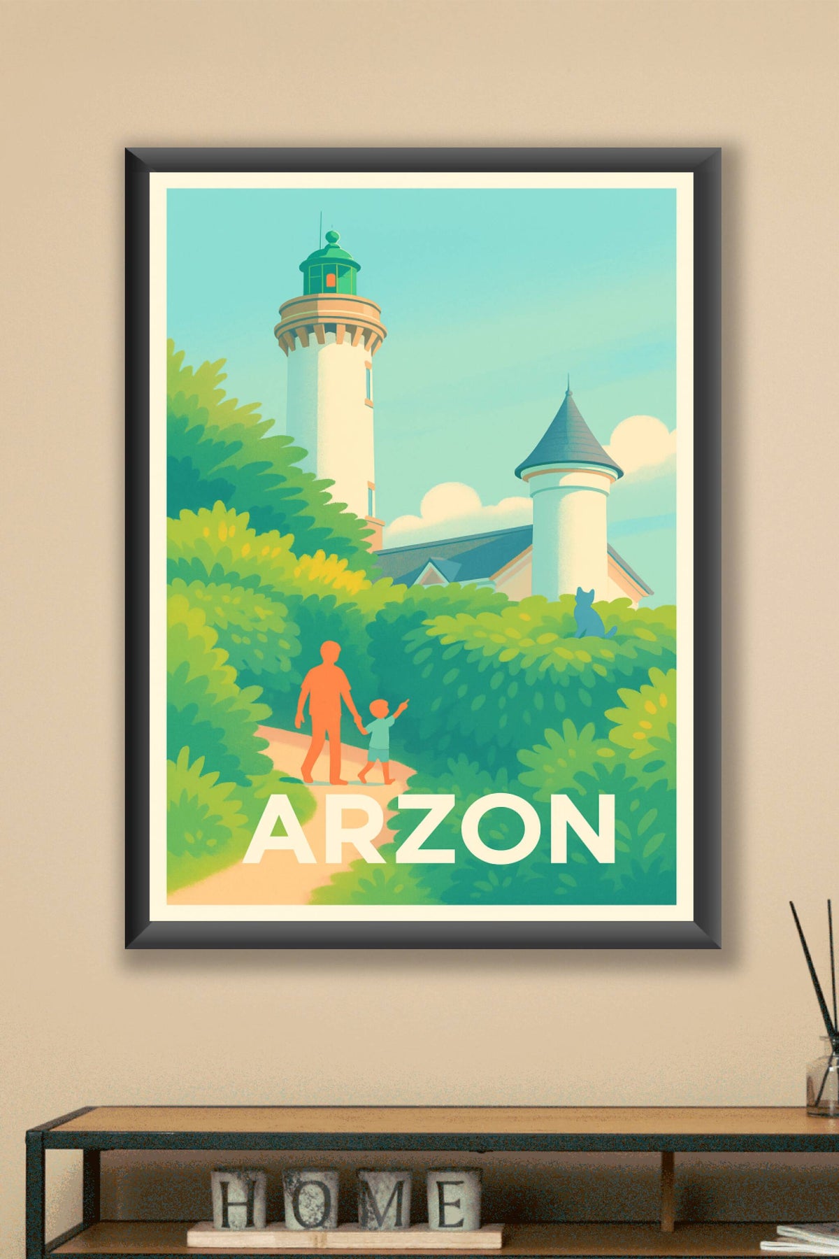 Affiche Arzon — Balade au bord du phare enchanteur · poster d'art de Arzon