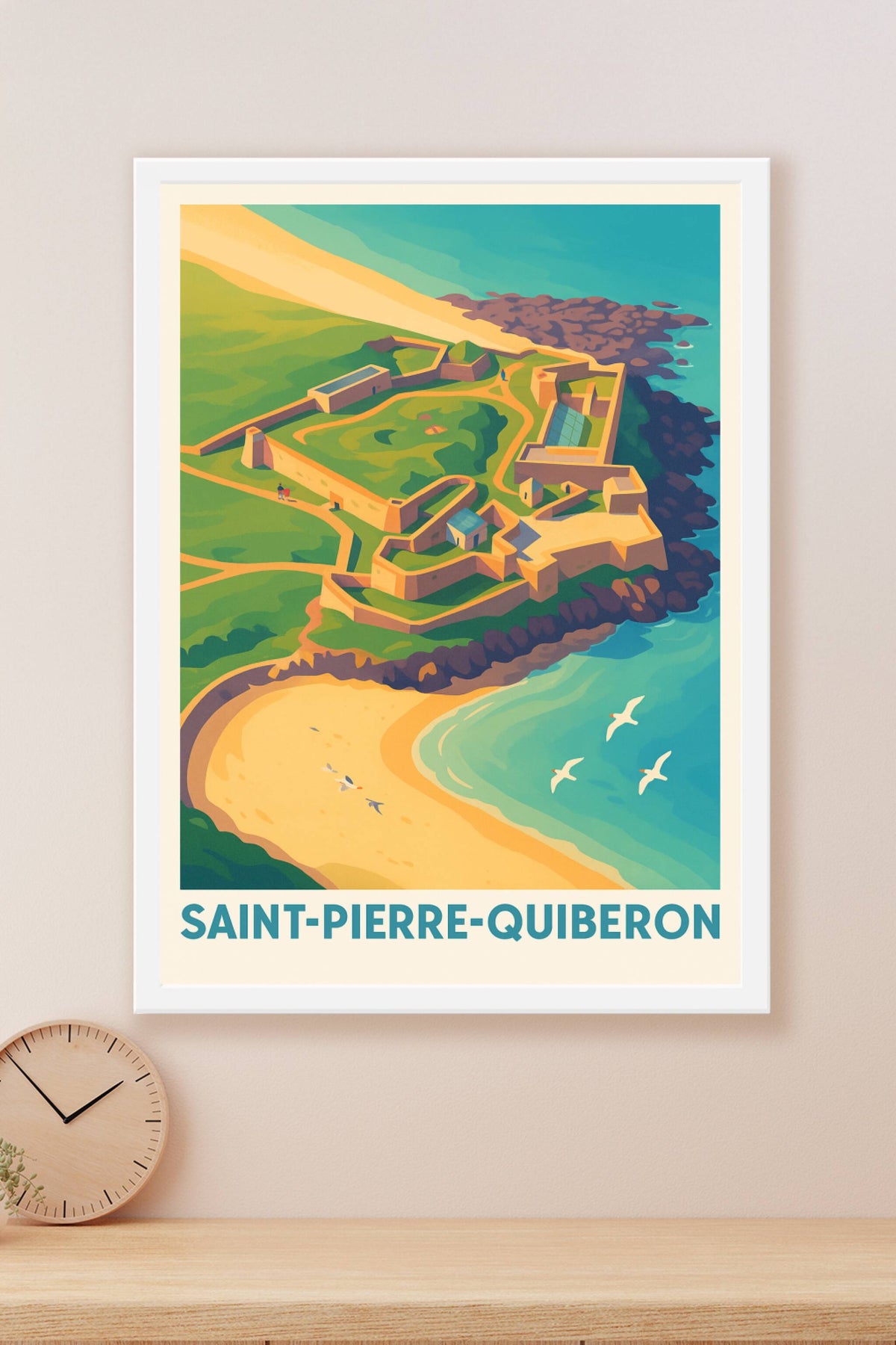 Affiche Saint-Pierre-Quiberon — Charme côtier et fortifications historiques · poster d'art de Saint-Pierre-Quiberon