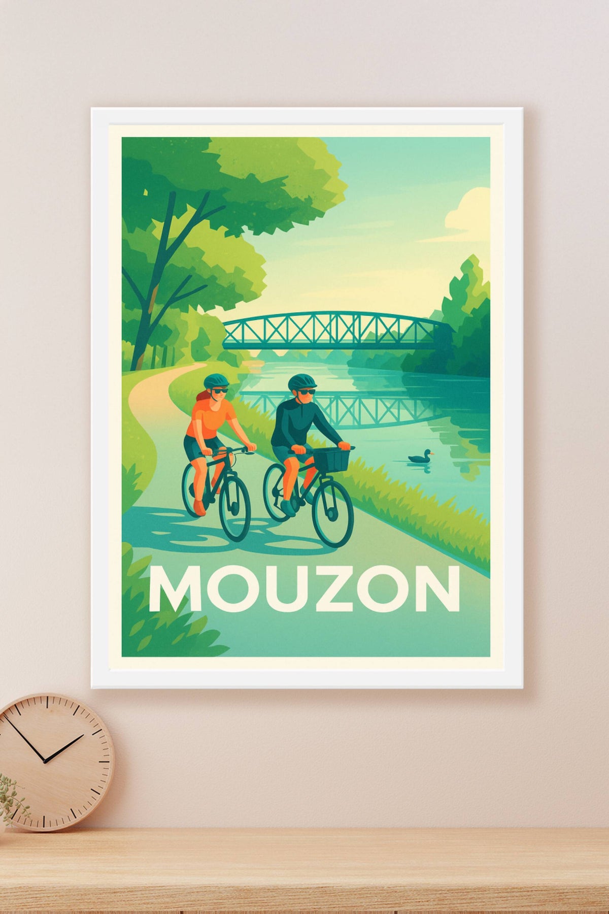 Affiche Mouzon — Balade tranquille au fil de l'eau · poster d'art de Mouzon