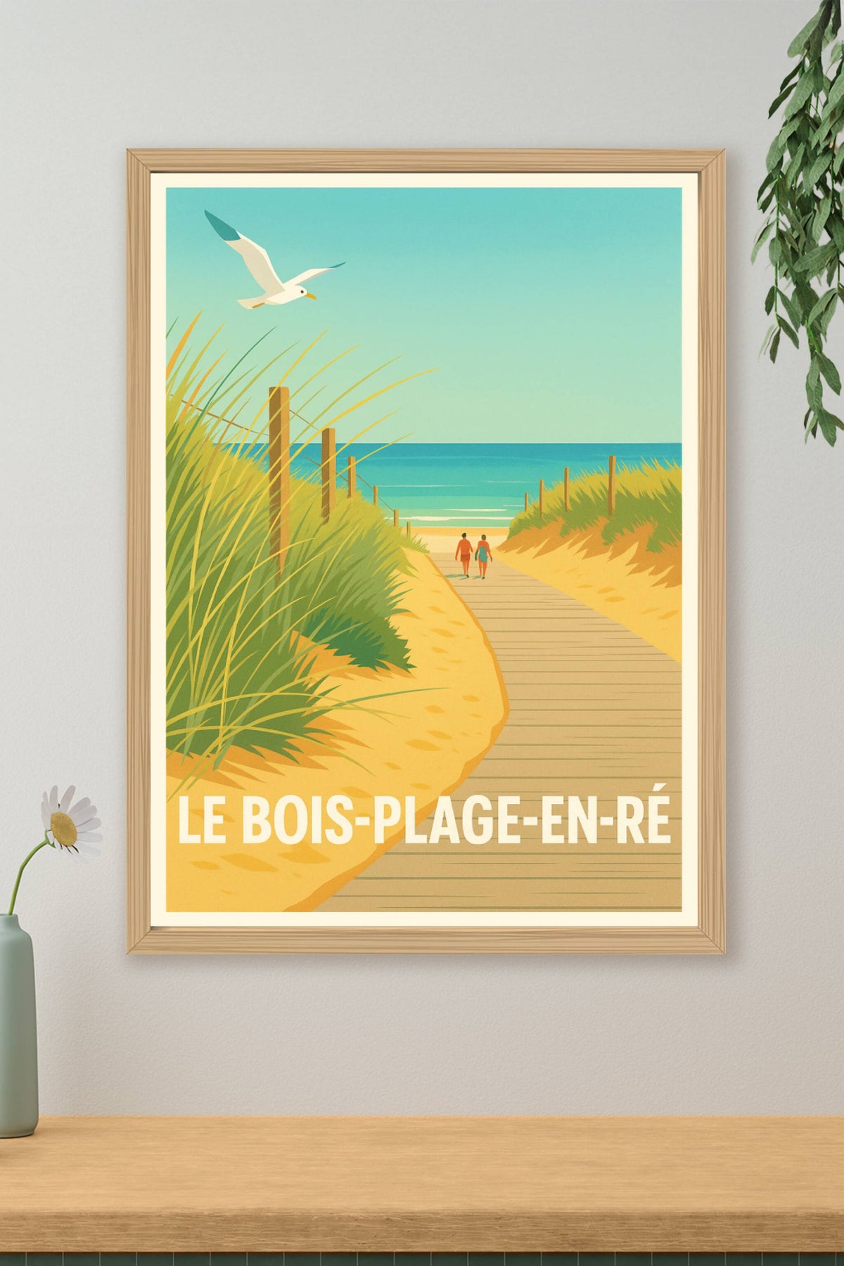 Affiche Le Bois-Plage-en-Ré — Évasion en bord de mer · poster d'art de Le Bois-Plage-en-Ré