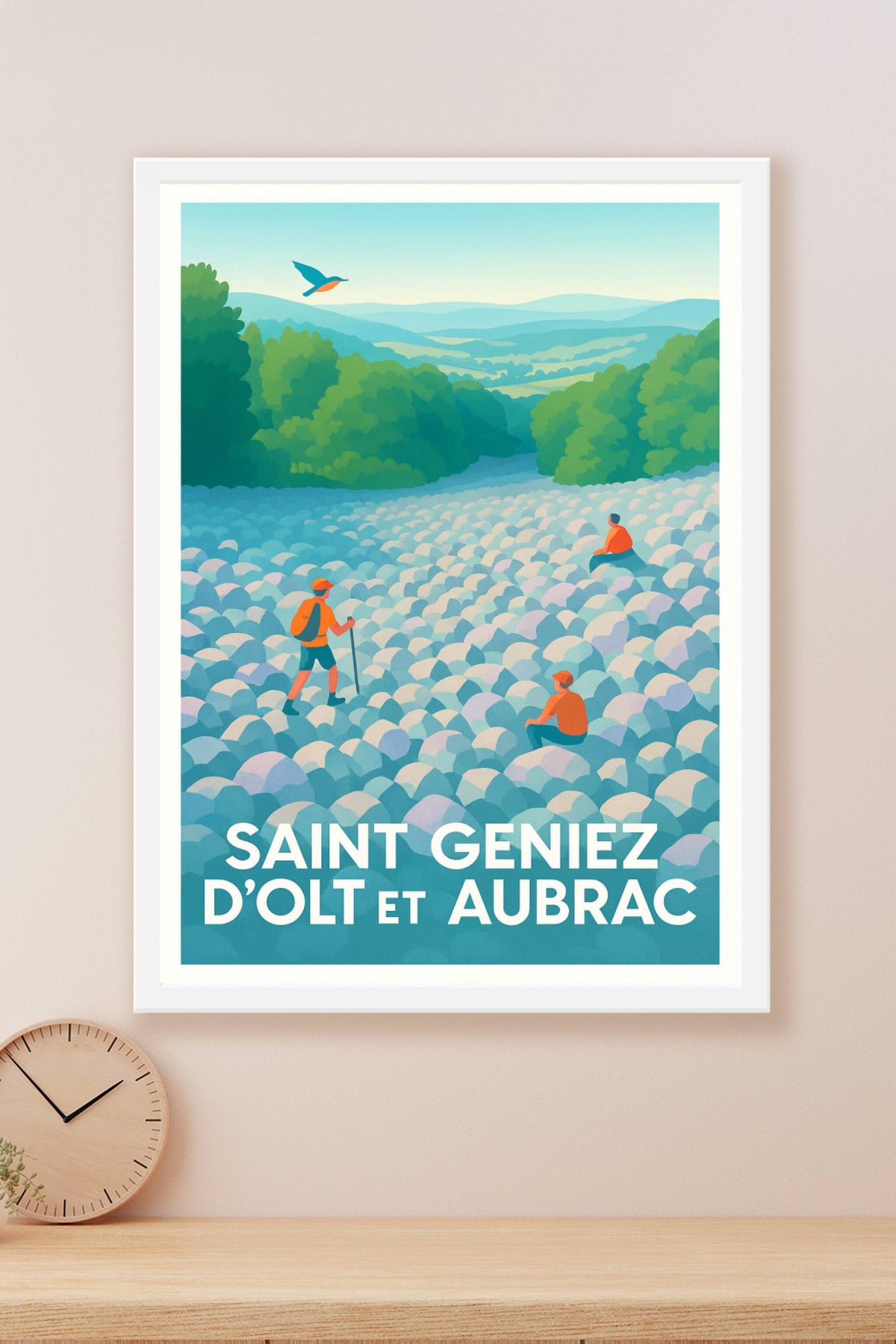 Affiche Saint Geniez d'Olt et Aubrac — Nature et Randonnée en Plein Cœur · poster d'art de Saint Geniez d'Olt et Aubrac