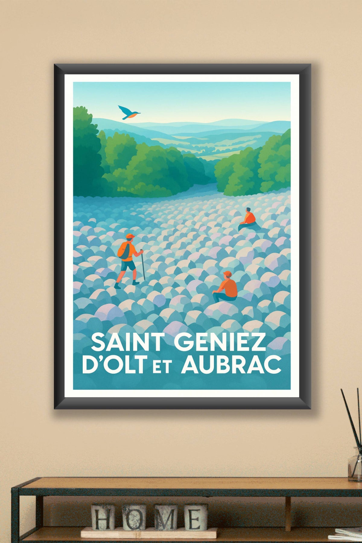 Affiche Saint Geniez d'Olt et Aubrac — Nature et Randonnée en Plein Cœur · poster d'art de Saint Geniez d'Olt et Aubrac
