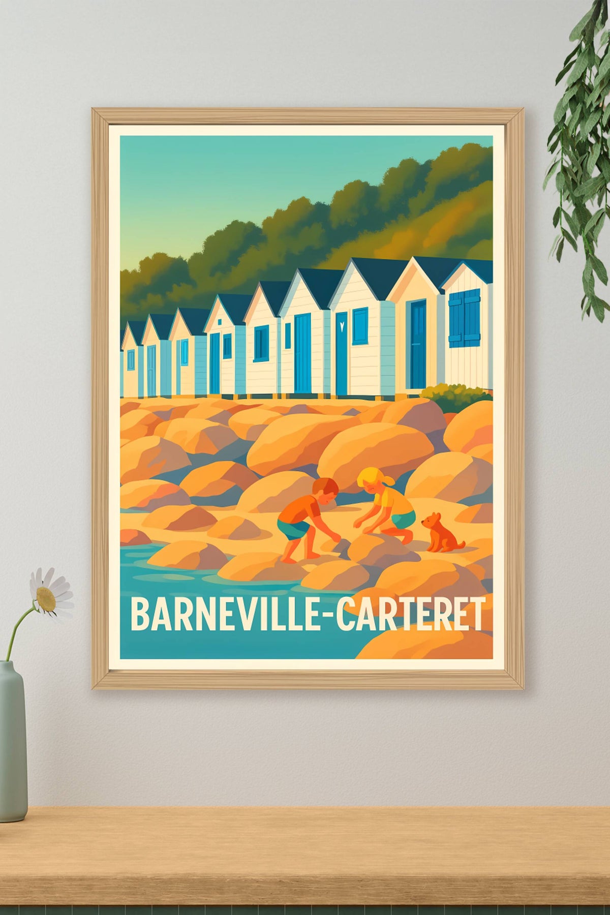 Affiche Barneville-Carteret — L'Été Authentique sur la Côte Normande · poster d'art de Barneville-Carteret