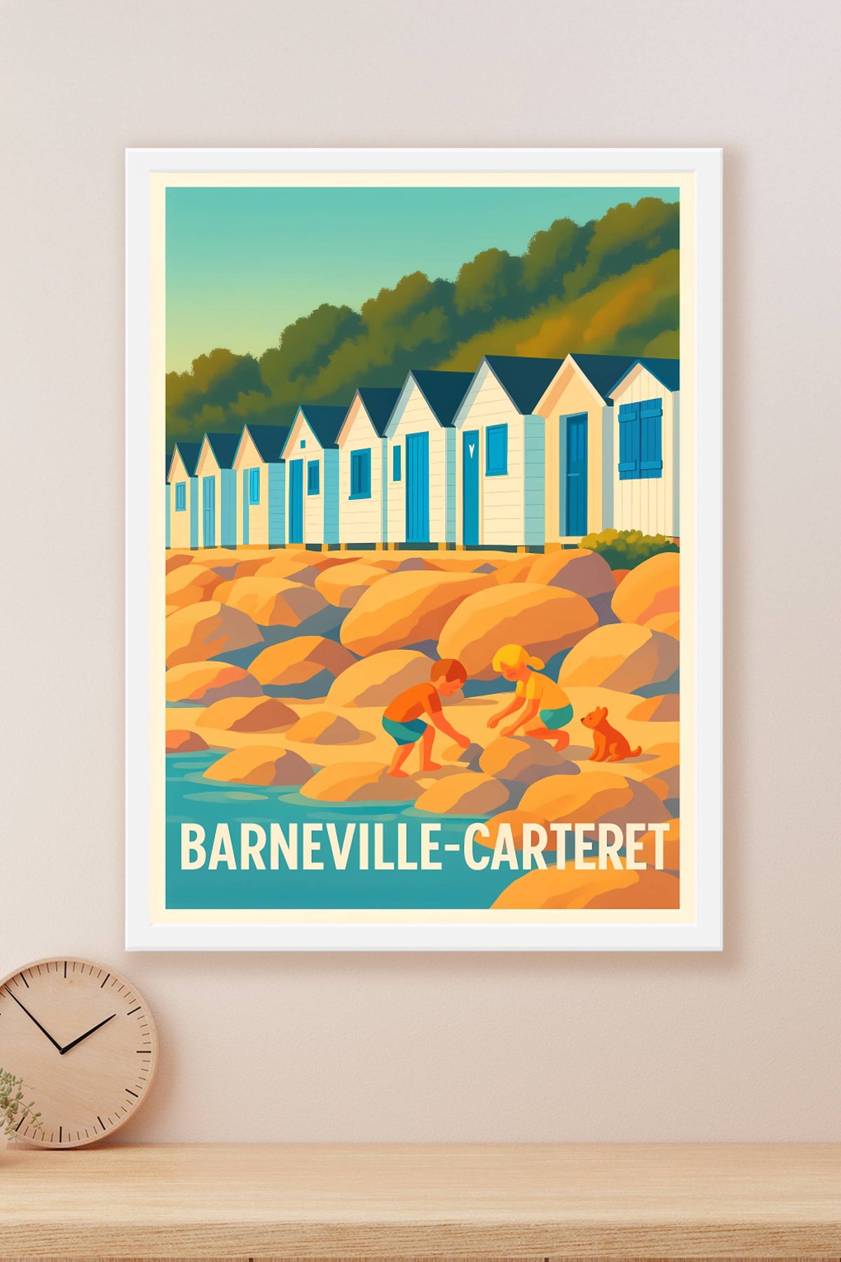 Affiche Barneville-Carteret — L'Été Authentique sur la Côte Normande · poster d'art de Barneville-Carteret
