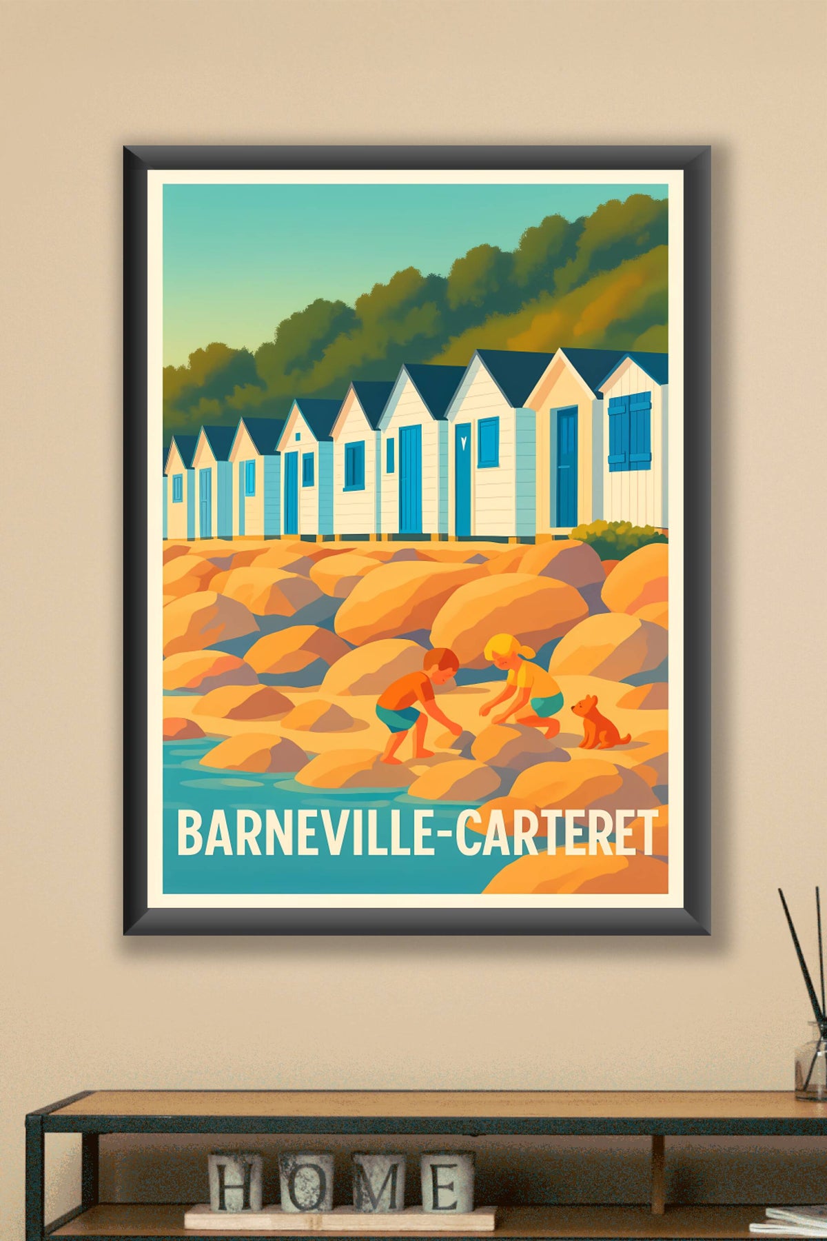 Affiche Barneville-Carteret — L'Été Authentique sur la Côte Normande · poster d'art de Barneville-Carteret