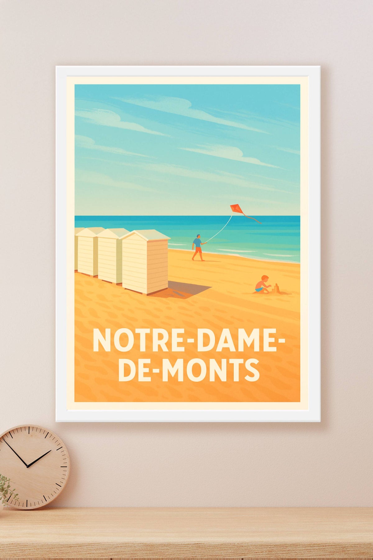 Affiche Notre-Dame-de-Monts — Douceur et détente en bord de mer · poster d'art de Notre-Dame-de-Monts
