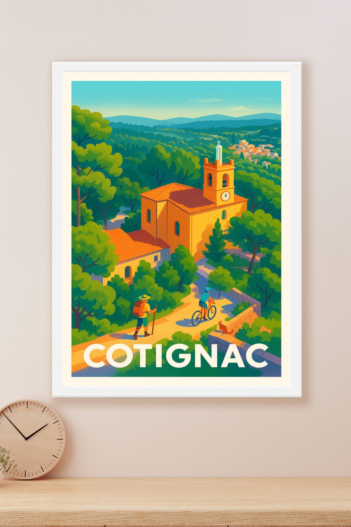 Affiche Cotignac — Charme Provençal et nature préservée · poster d'art de Cotignac