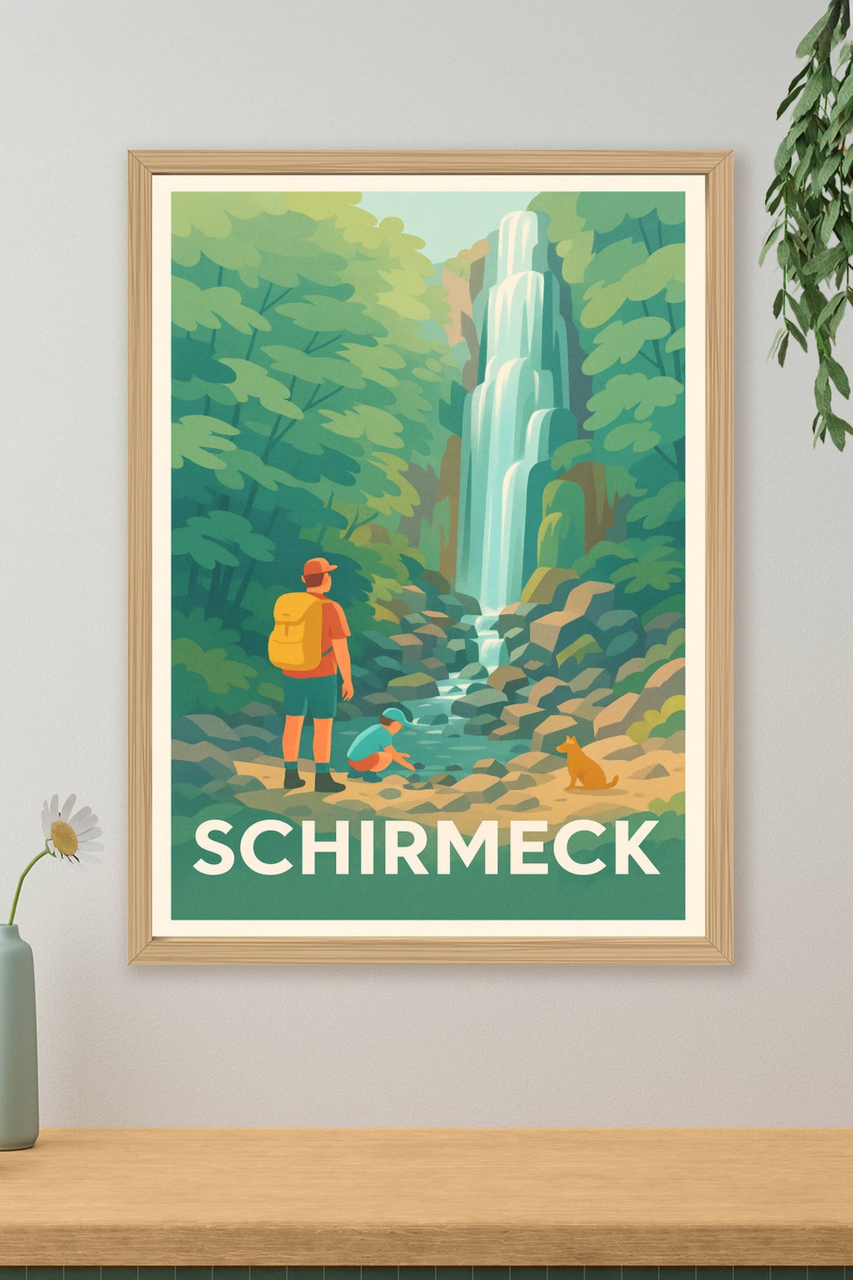 Affiche Schirmeck — Escapade nature et cascade apaisante · poster d'art de Schirmeck