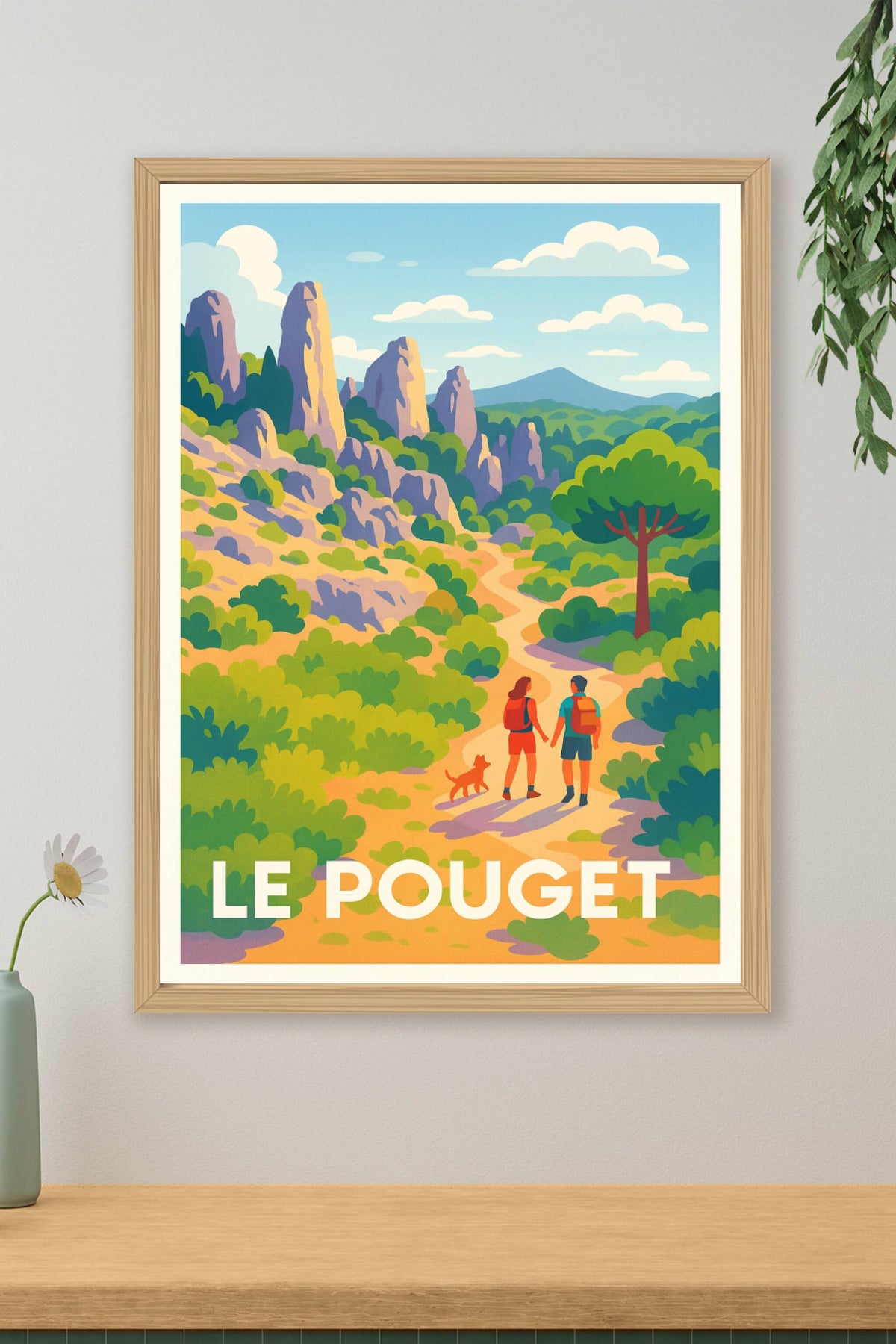 Affiche Le Pouget — Évasion nature et randonnées authentiques · poster d'art de Le Pouget
