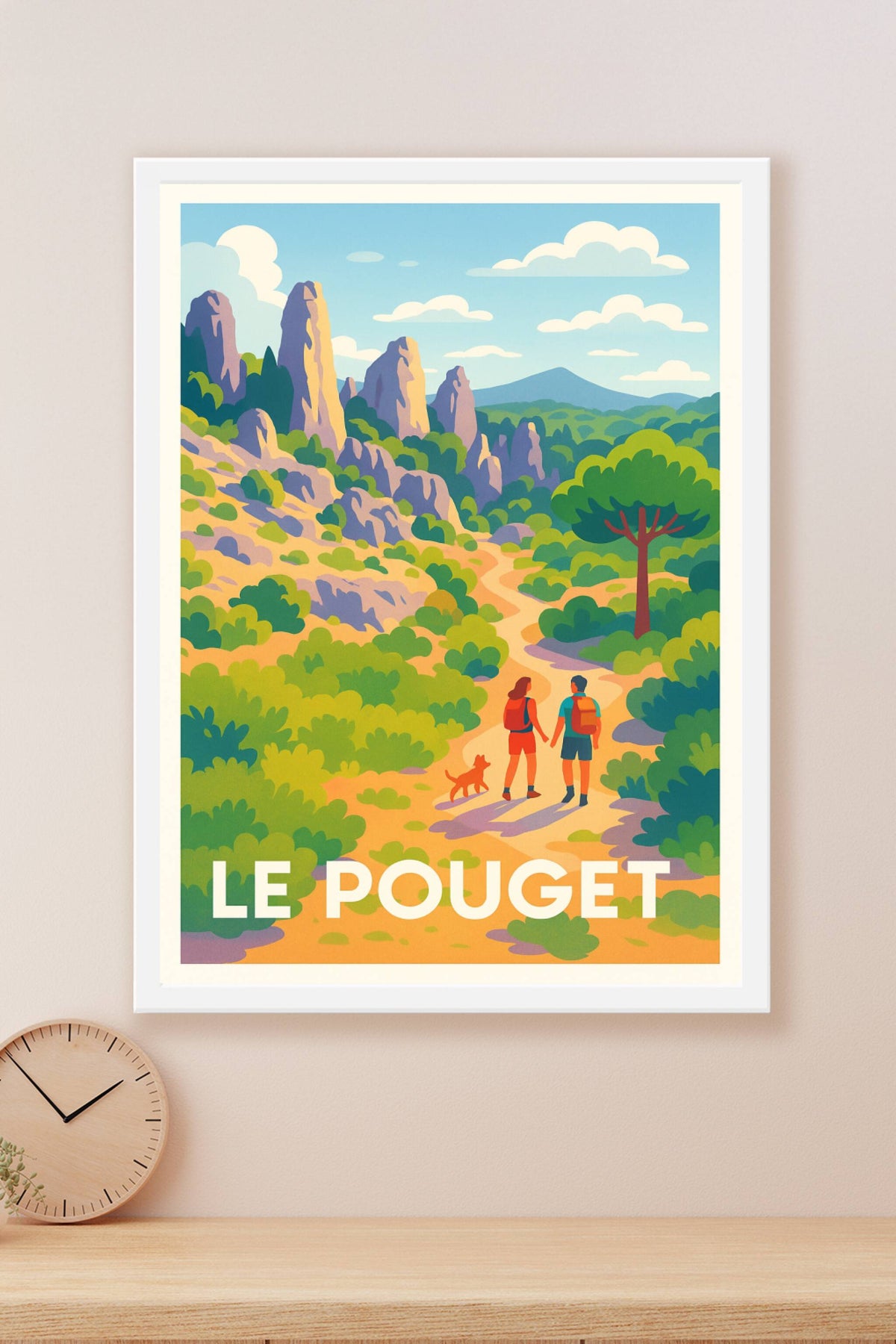 Affiche Le Pouget — Évasion nature et randonnées authentiques · poster d'art de Le Pouget