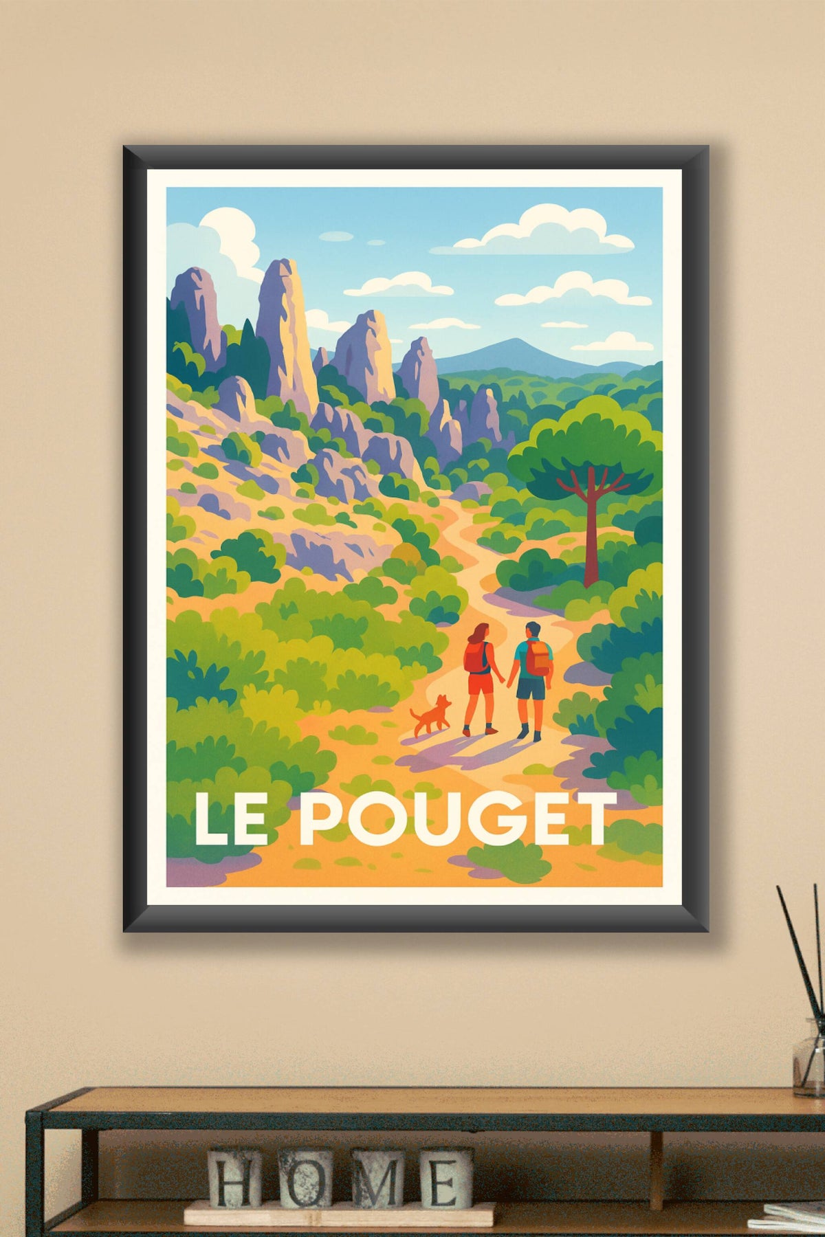 Affiche Le Pouget — Évasion nature et randonnées authentiques · poster d'art de Le Pouget