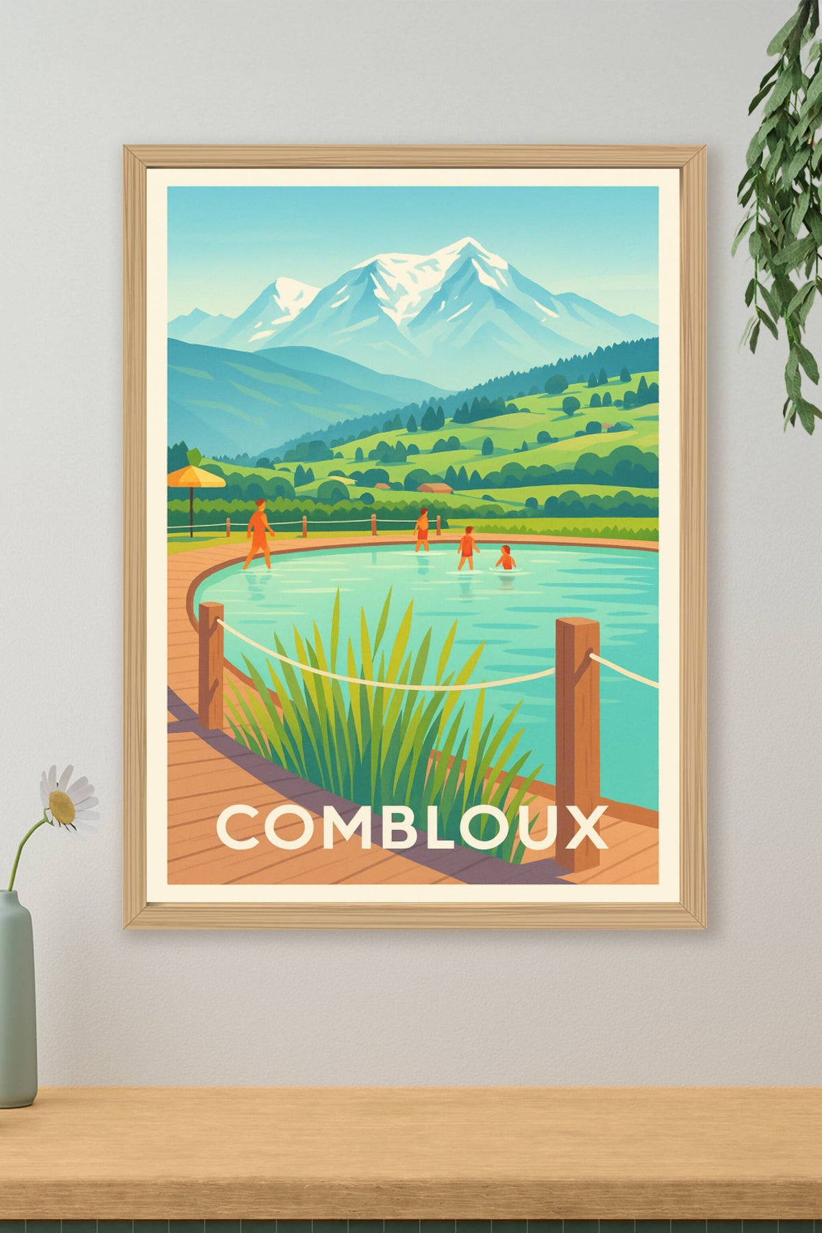 Affiche Combloux — Évasion nature au pied du Mont Blanc · poster d'art de Combloux