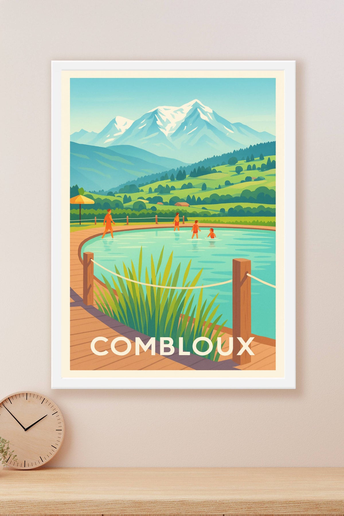 Affiche Combloux — Évasion nature au pied du Mont Blanc · poster d'art de Combloux