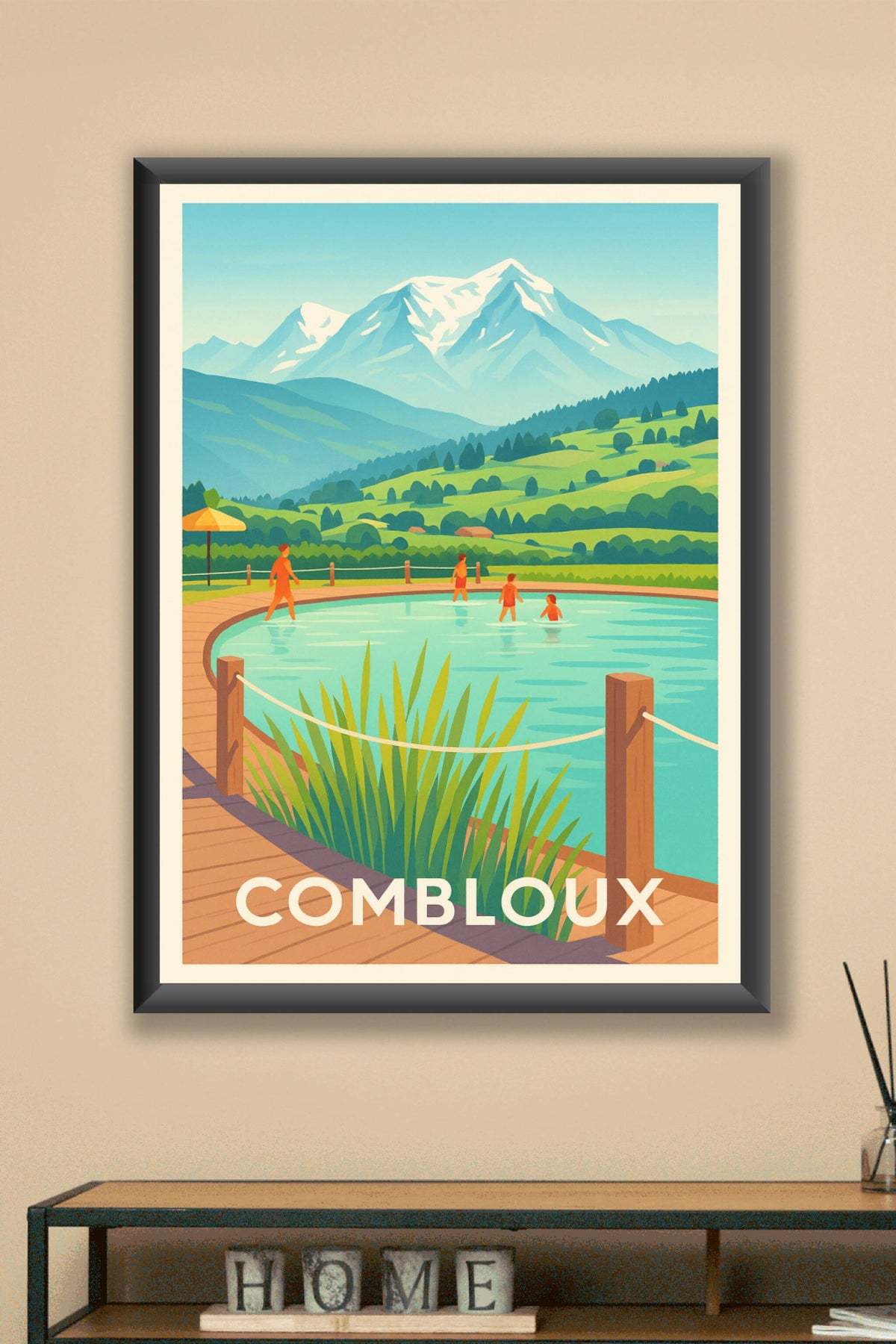 Affiche Combloux — Évasion nature au pied du Mont Blanc · poster d'art de Combloux
