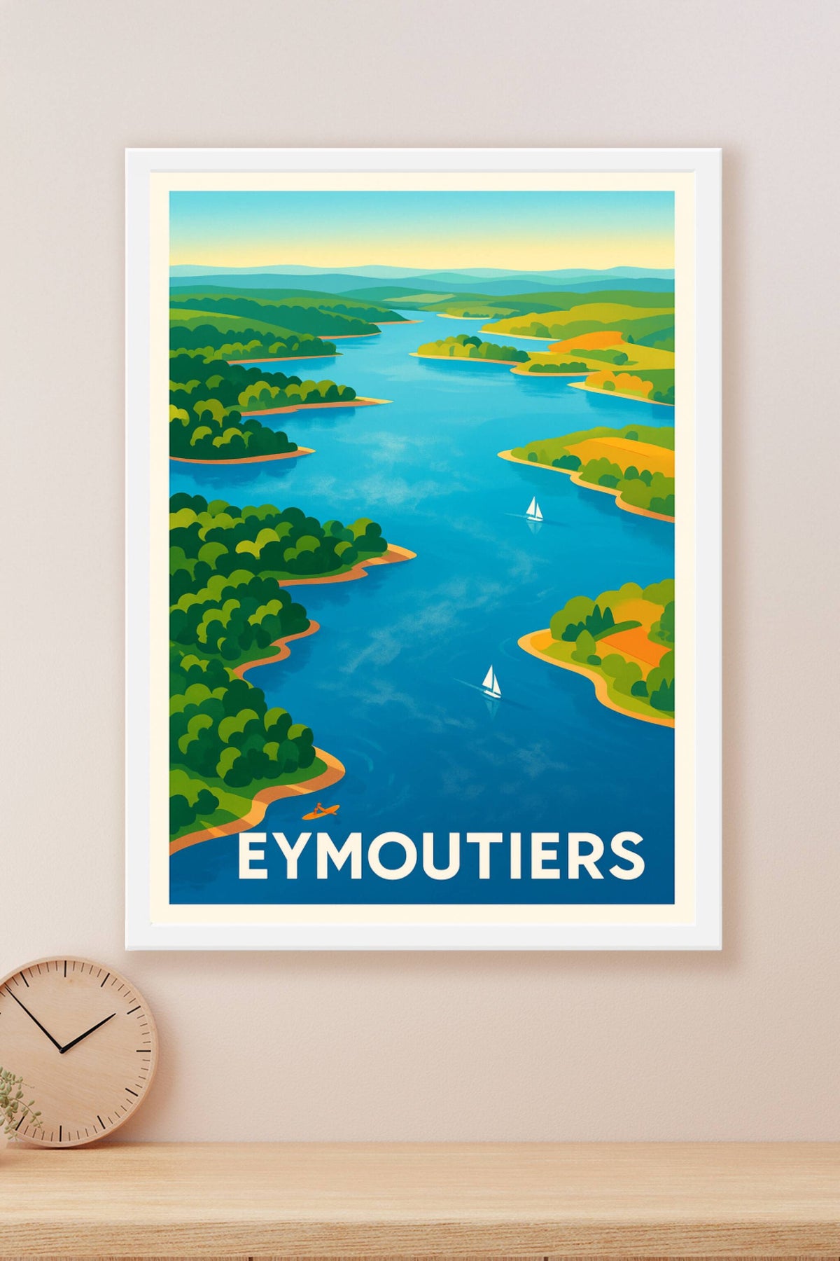 Affiche Eymoutiers — Plongez au cœur d'une nature apaisante · poster d'art de Eymoutiers