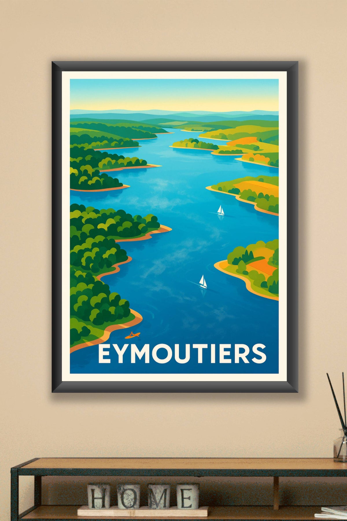 Affiche Eymoutiers — Plongez au cœur d'une nature apaisante · poster d'art de Eymoutiers