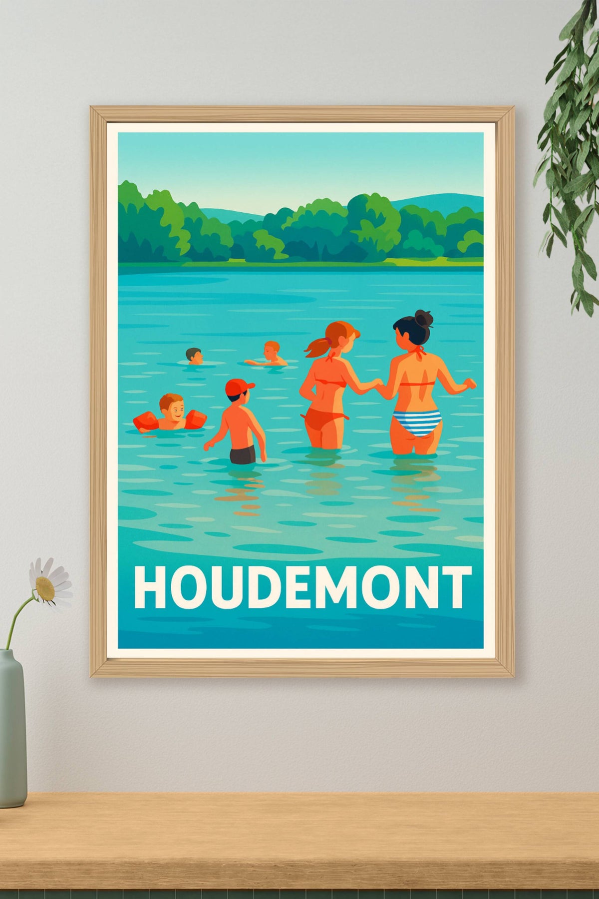 Affiche Houdemont — Plongez dans la fraîcheur locale · poster d'art de Houdemont