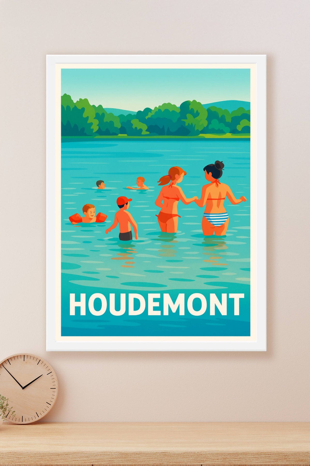 Affiche Houdemont — Plongez dans la fraîcheur locale · poster d'art de Houdemont