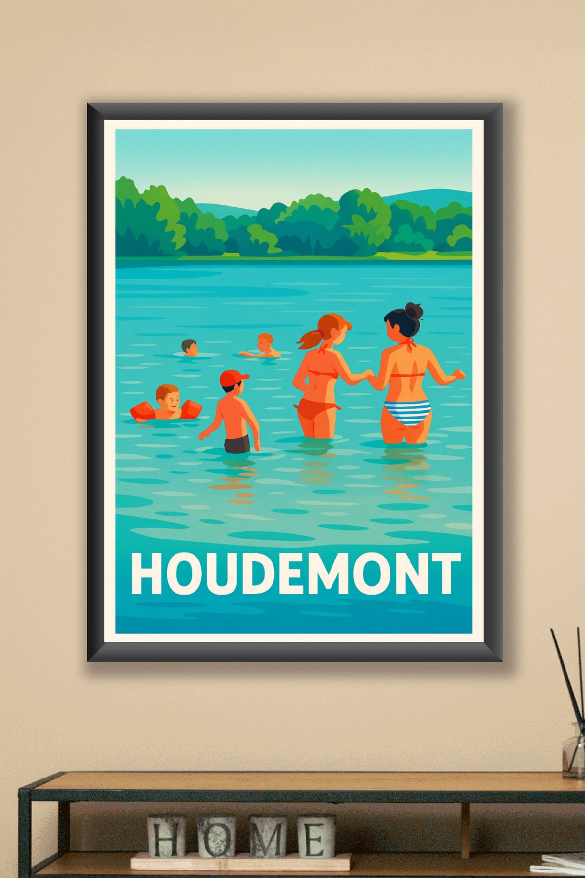 Affiche Houdemont — Plongez dans la fraîcheur locale · poster d'art de Houdemont