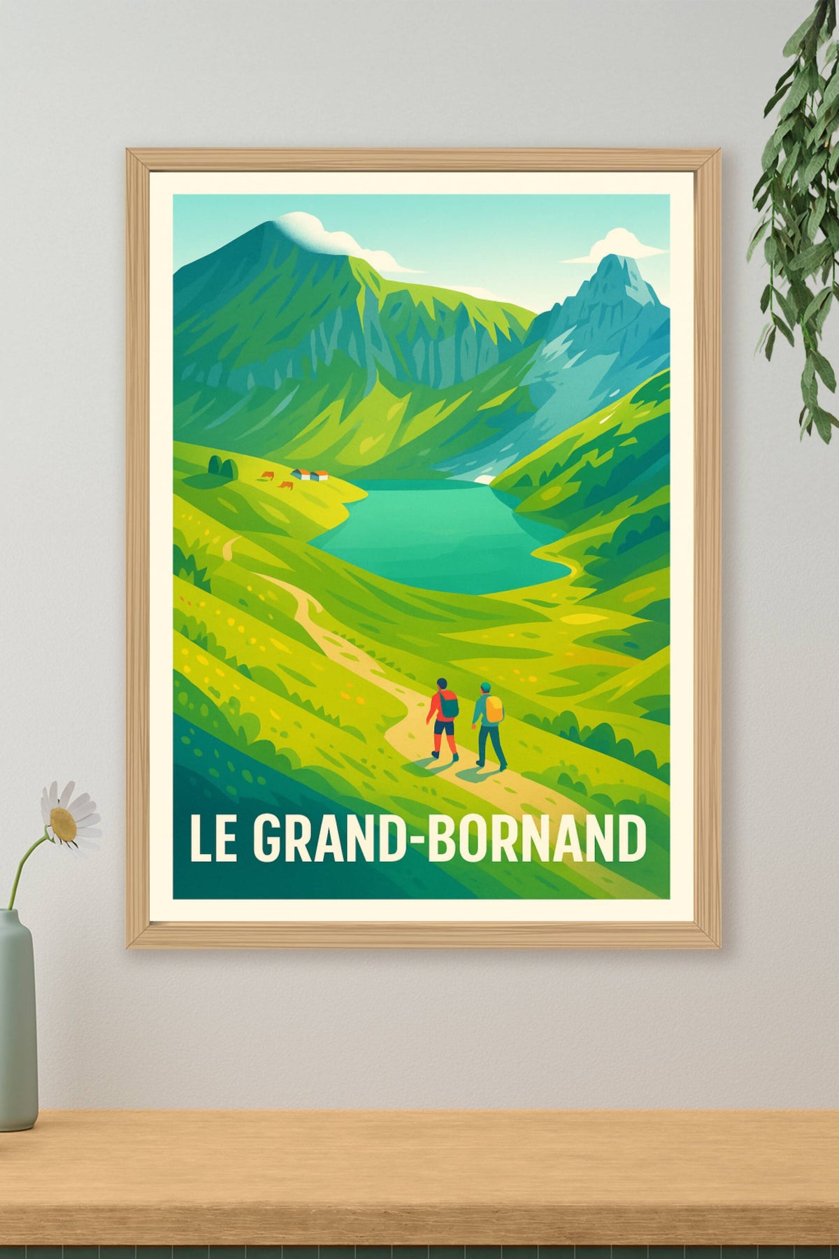 Affiche Le Grand-Bornand — Évasion en pleine nature alpine · poster d'art de Le Grand-Bornand