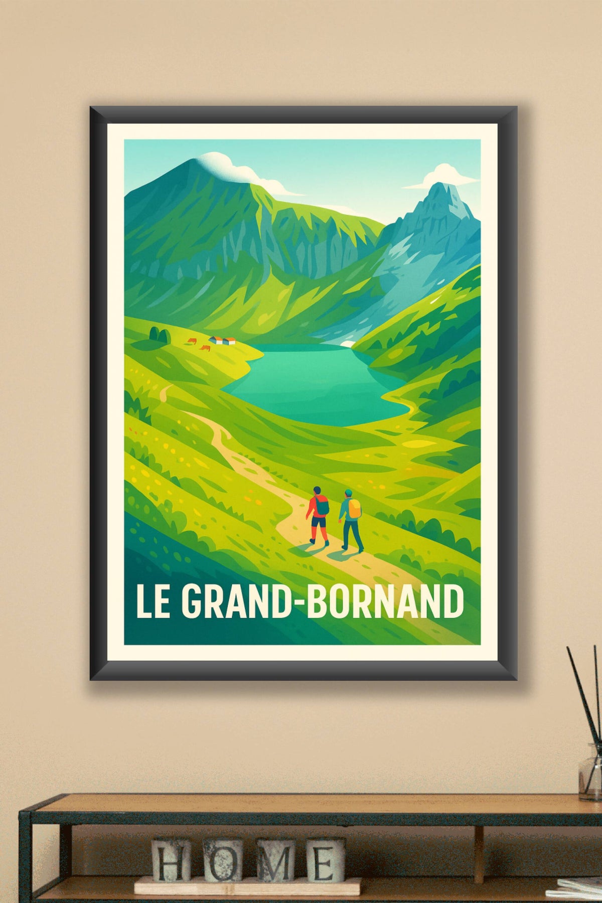Affiche Le Grand-Bornand — Évasion en pleine nature alpine · poster d'art de Le Grand-Bornand