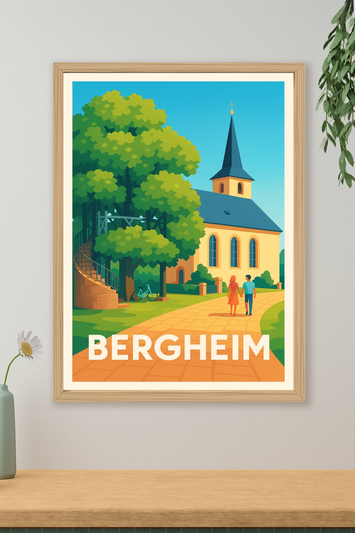 Affiche Bergheim — Charme bucolique et sérénité en Alsace · poster d'art de Bergheim