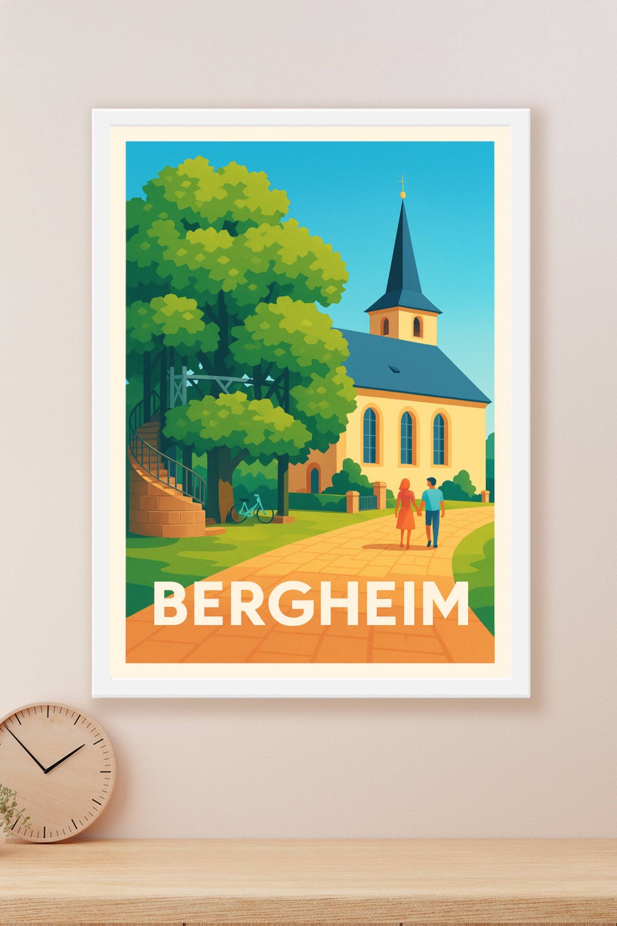 Affiche Bergheim — Charme bucolique et sérénité en Alsace · poster d'art de Bergheim