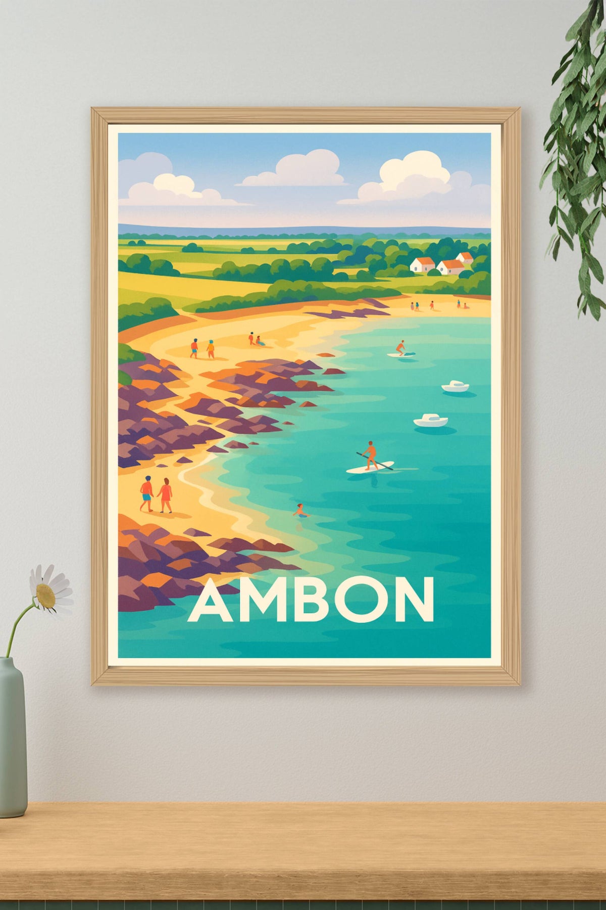 Affiche Ambon — Évasion et douceur de la côte Atlantique · poster d'art de Ambon