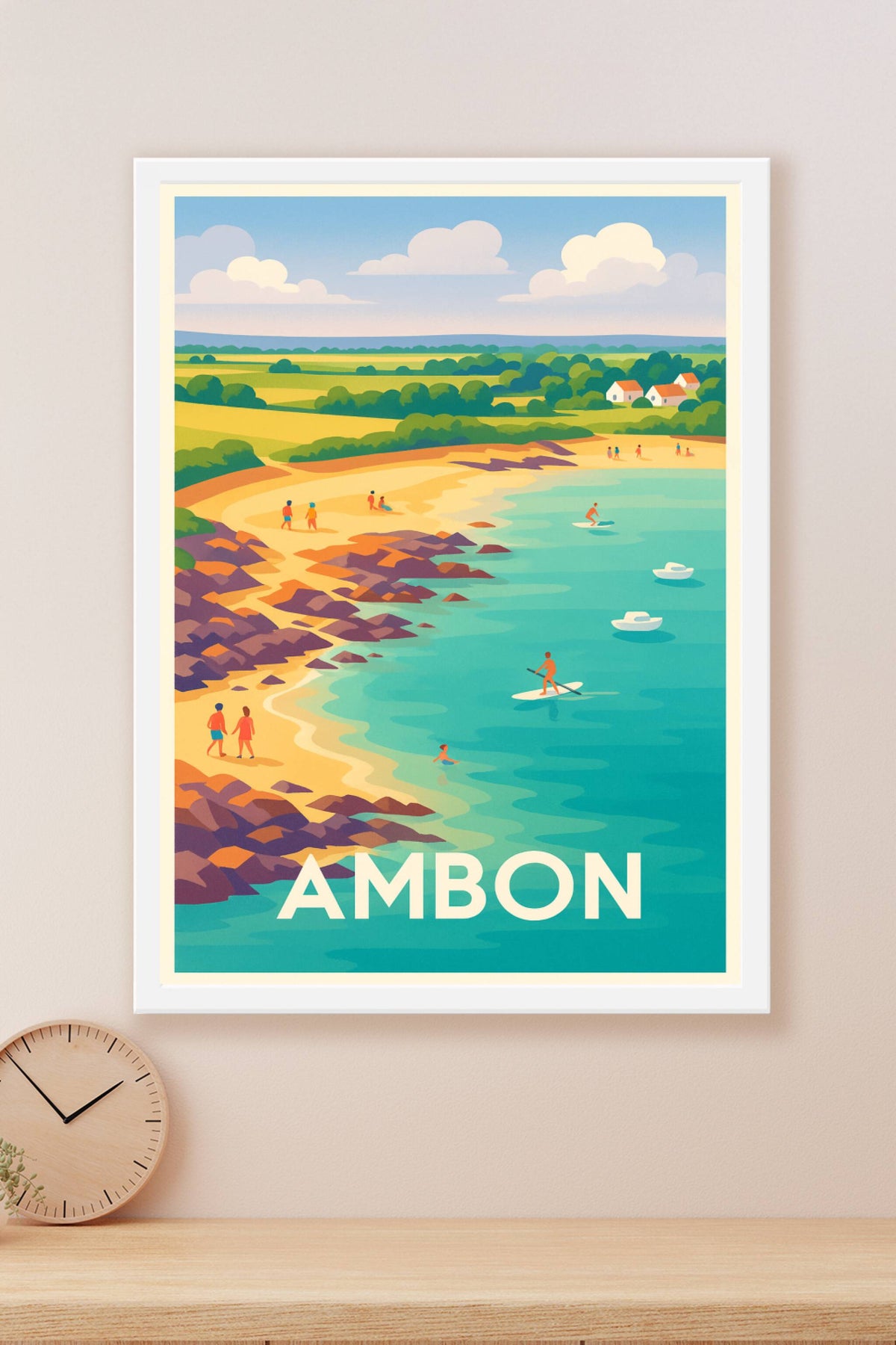 Affiche Ambon — Évasion et douceur de la côte Atlantique · poster d'art de Ambon