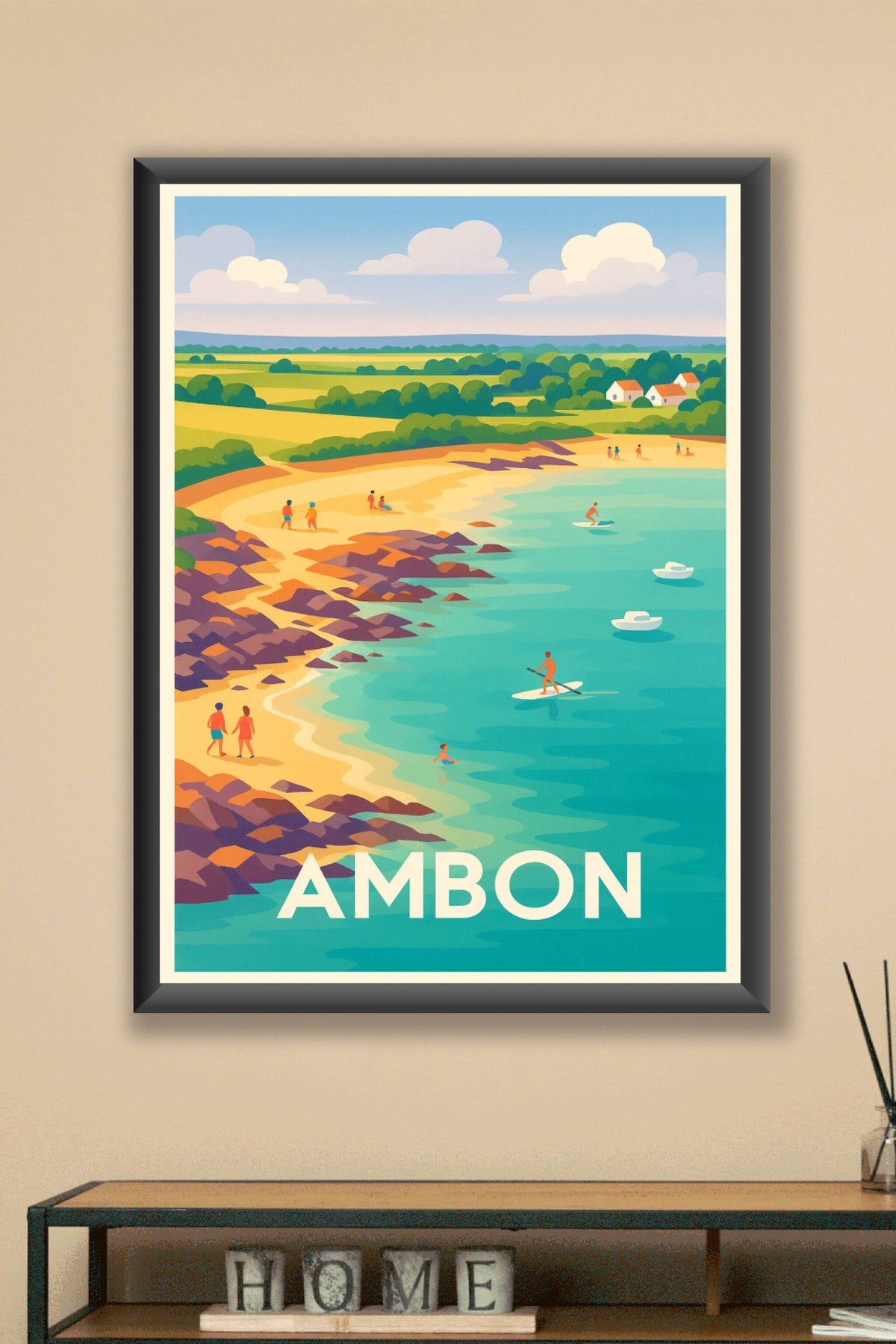 Affiche Ambon — Évasion et douceur de la côte Atlantique · poster d'art de Ambon