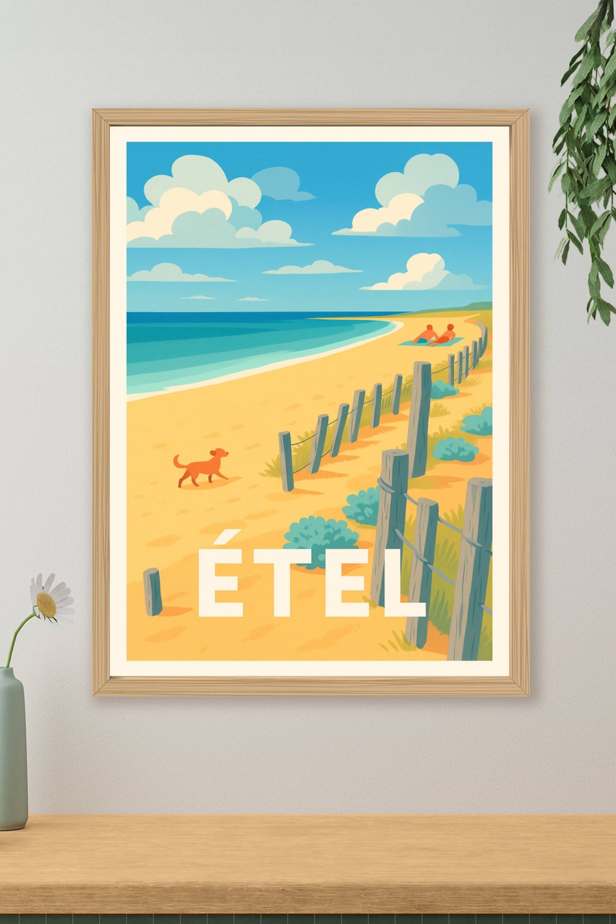 Affiche Étél — Plages ensoleillées et détente bretonne · poster d'art de Étél
