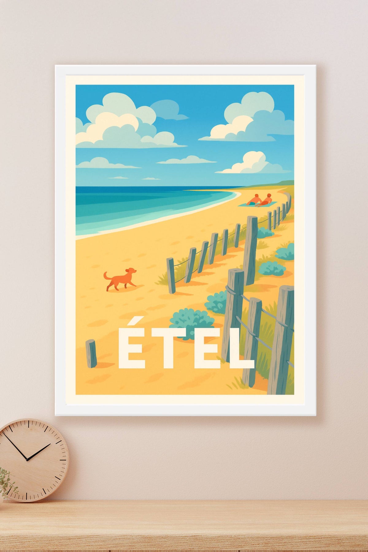 Affiche Étél — Plages ensoleillées et détente bretonne · poster d'art de Étél