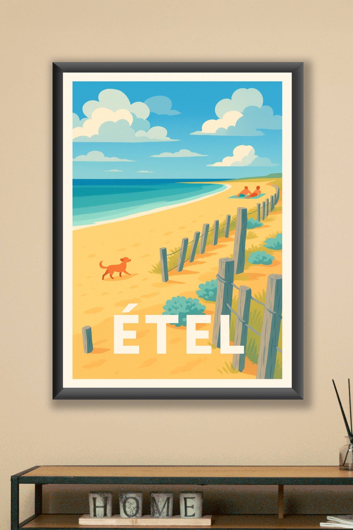 Affiche Étél — Plages ensoleillées et détente bretonne · poster d'art de Étél