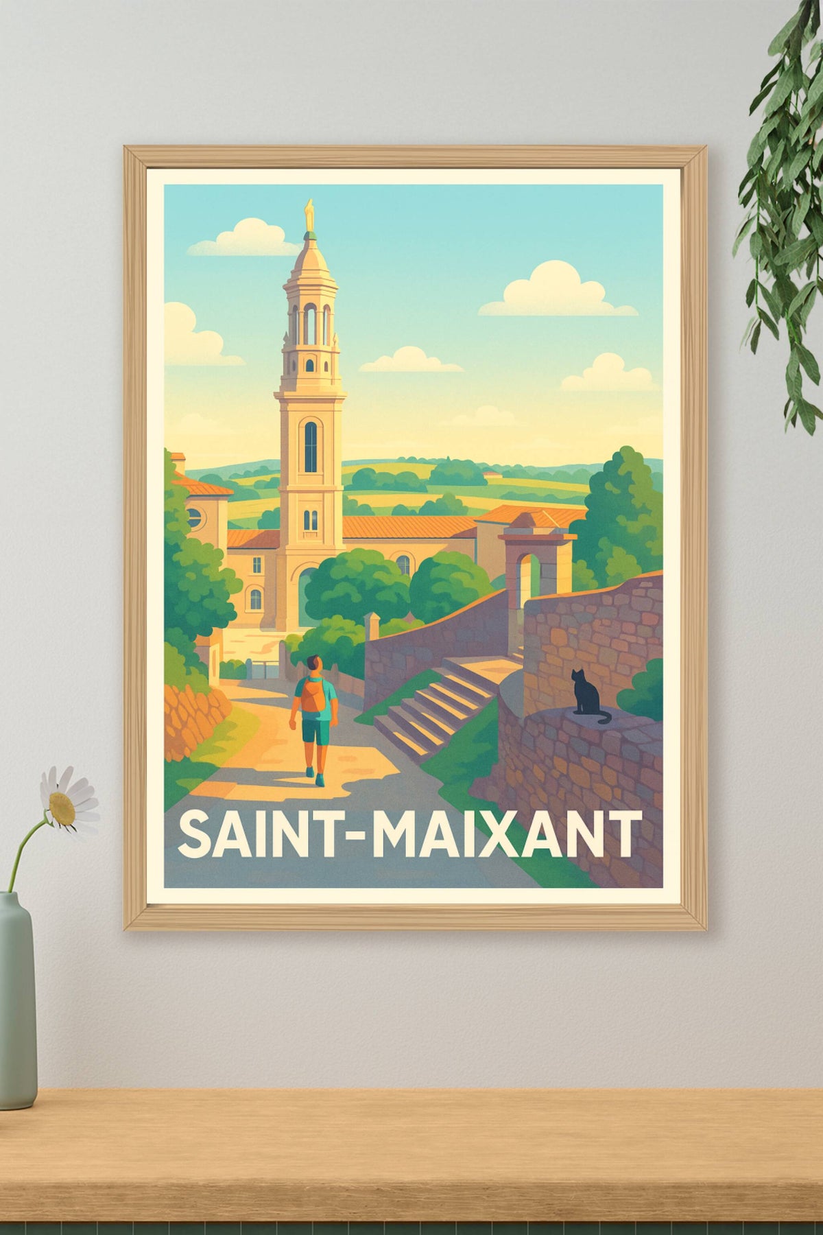Affiche Saint-Maixant — Charme et Sérénité en Périgord · poster d'art de Saint-Maixant
