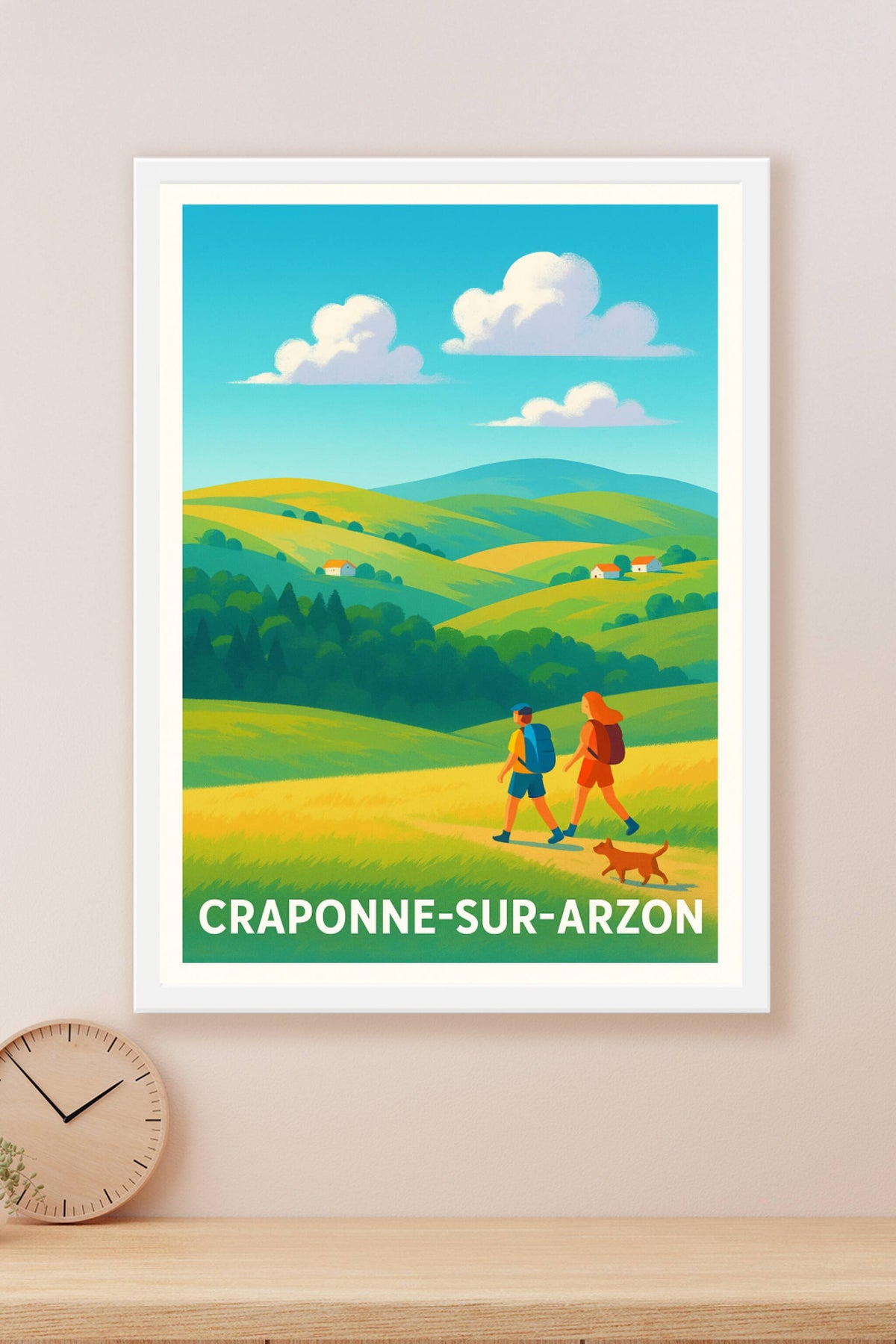 Affiche Craponne-sur-Arzon — Escapade nature au cœur des monts · poster d'art de Craponne-sur-Arzon