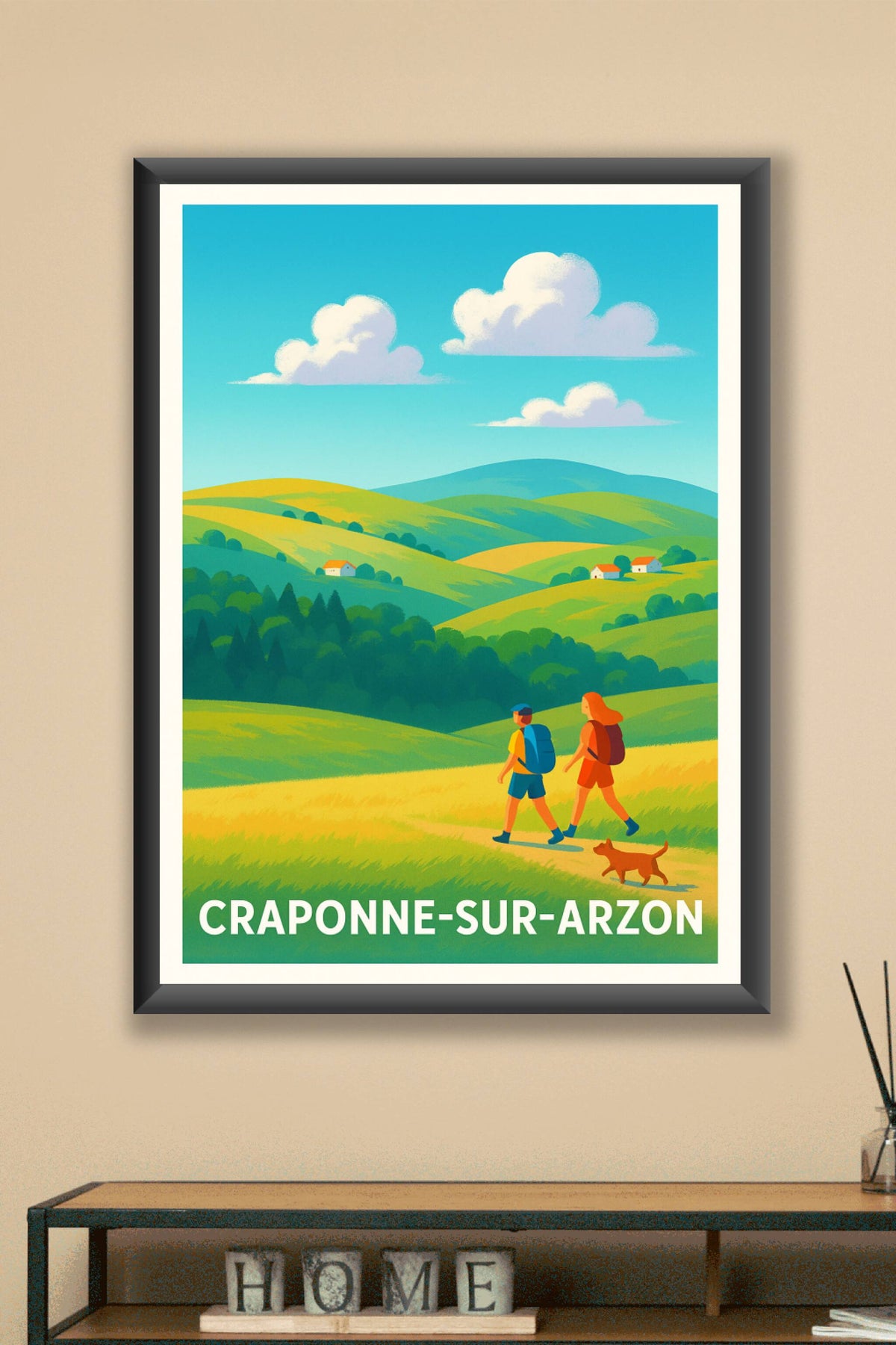 Affiche Craponne-sur-Arzon — Escapade nature au cœur des monts · poster d'art de Craponne-sur-Arzon