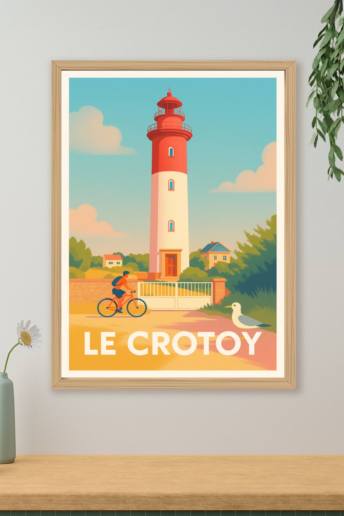 Affiche Le Crotoy — Charme et douceur au bord de la mer · poster d'art de Le Crotoy