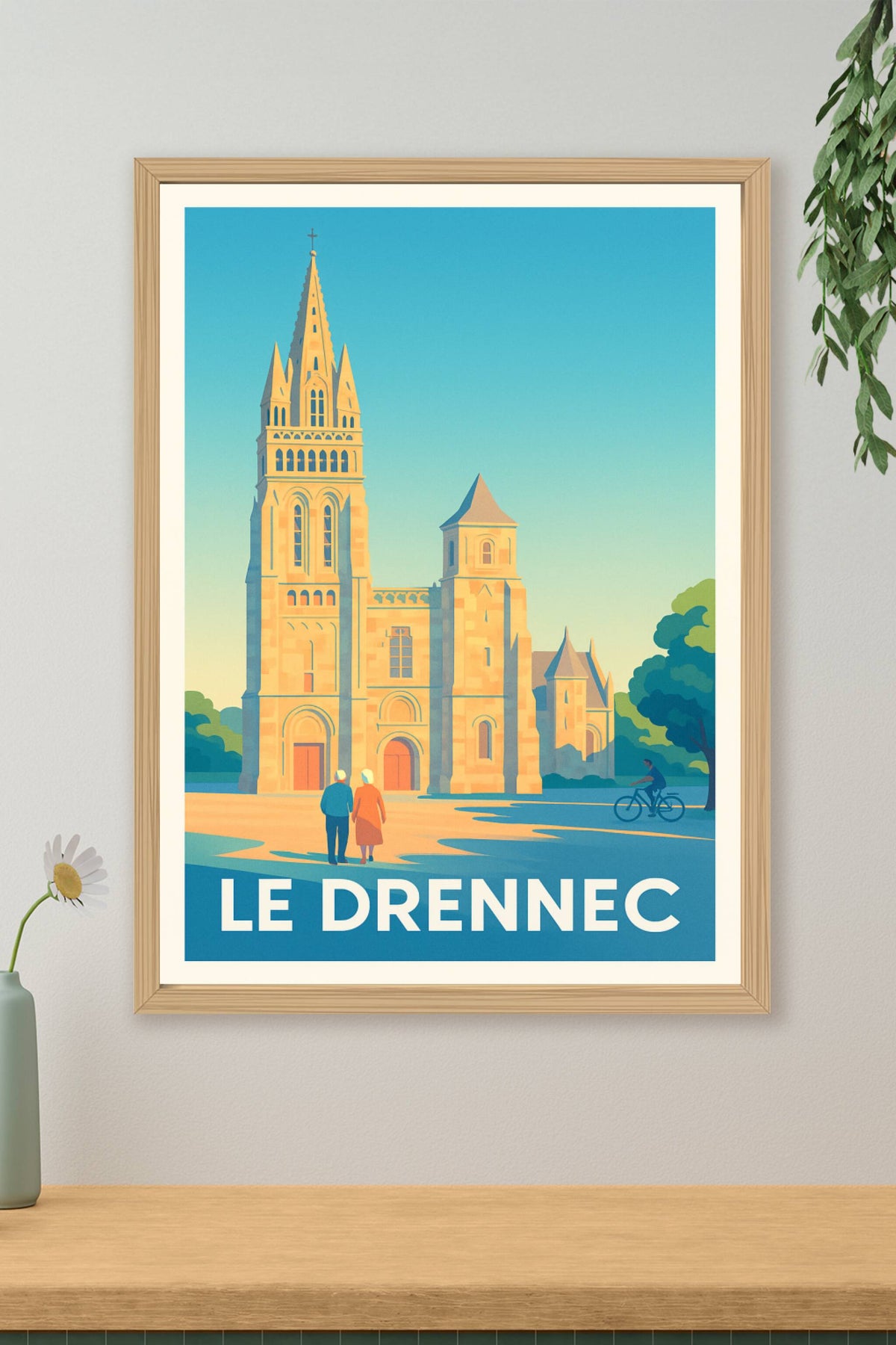 Affiche Le Drennec — Lumières délicates d'un village breton · poster d'art de Le Drennec