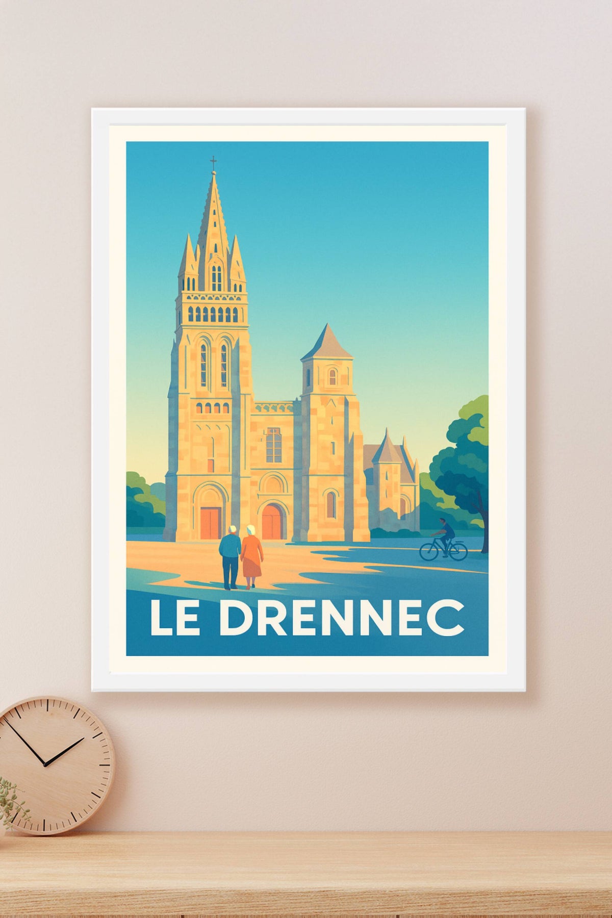 Affiche Le Drennec — Lumières délicates d'un village breton · poster d'art de Le Drennec