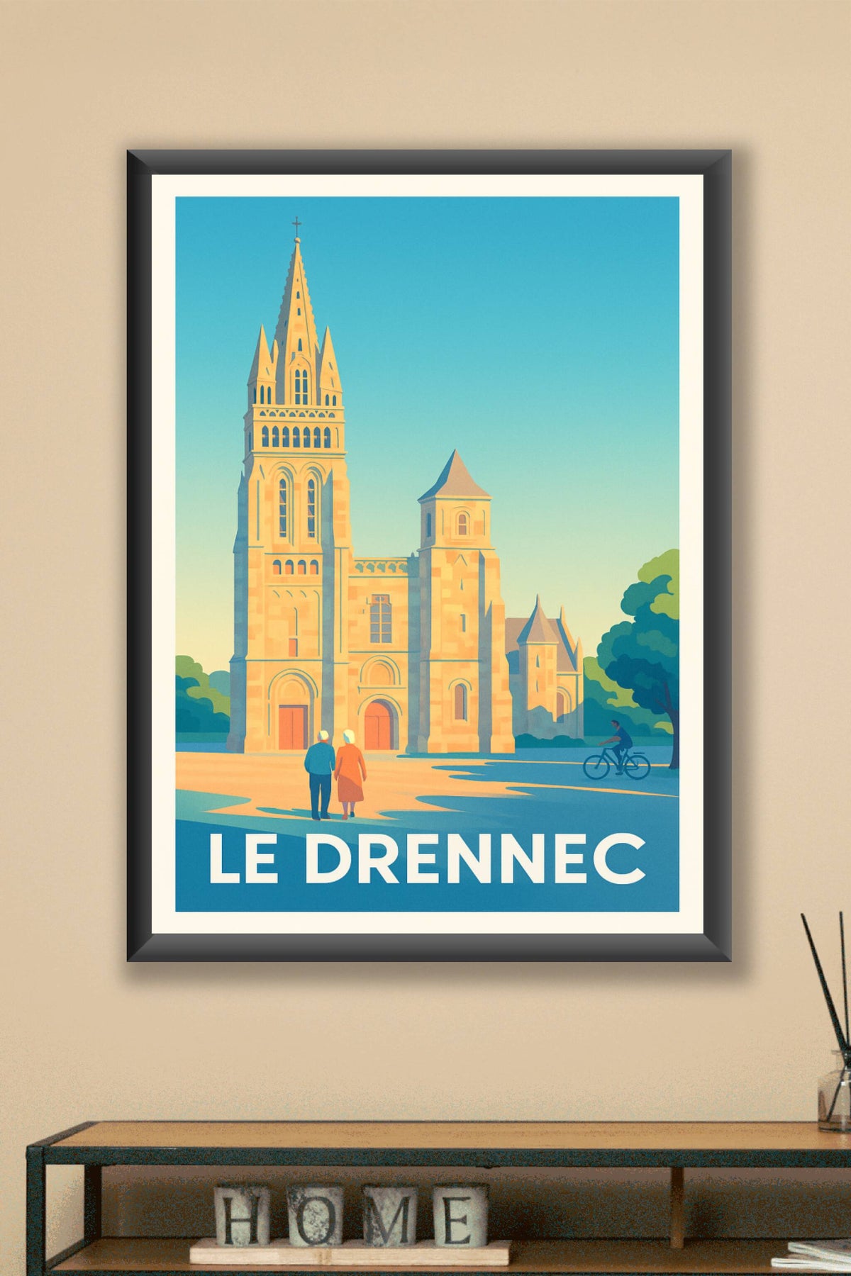 Affiche Le Drennec — Lumières délicates d'un village breton · poster d'art de Le Drennec